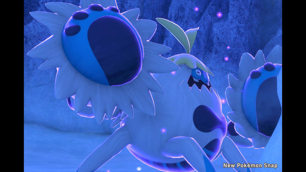 Bluish Crabominable Graphic Background
