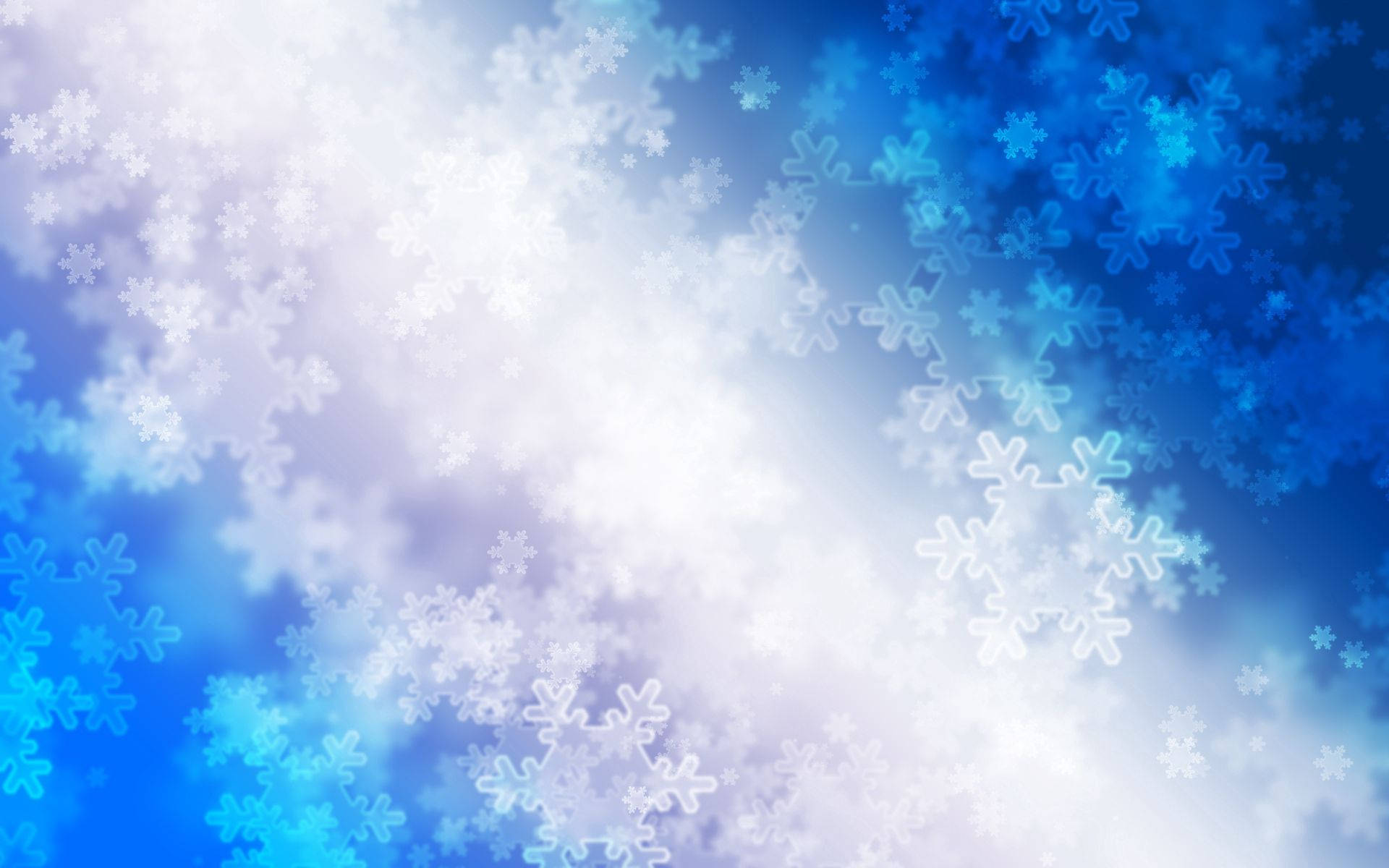 Bluish White Snowflakes Background