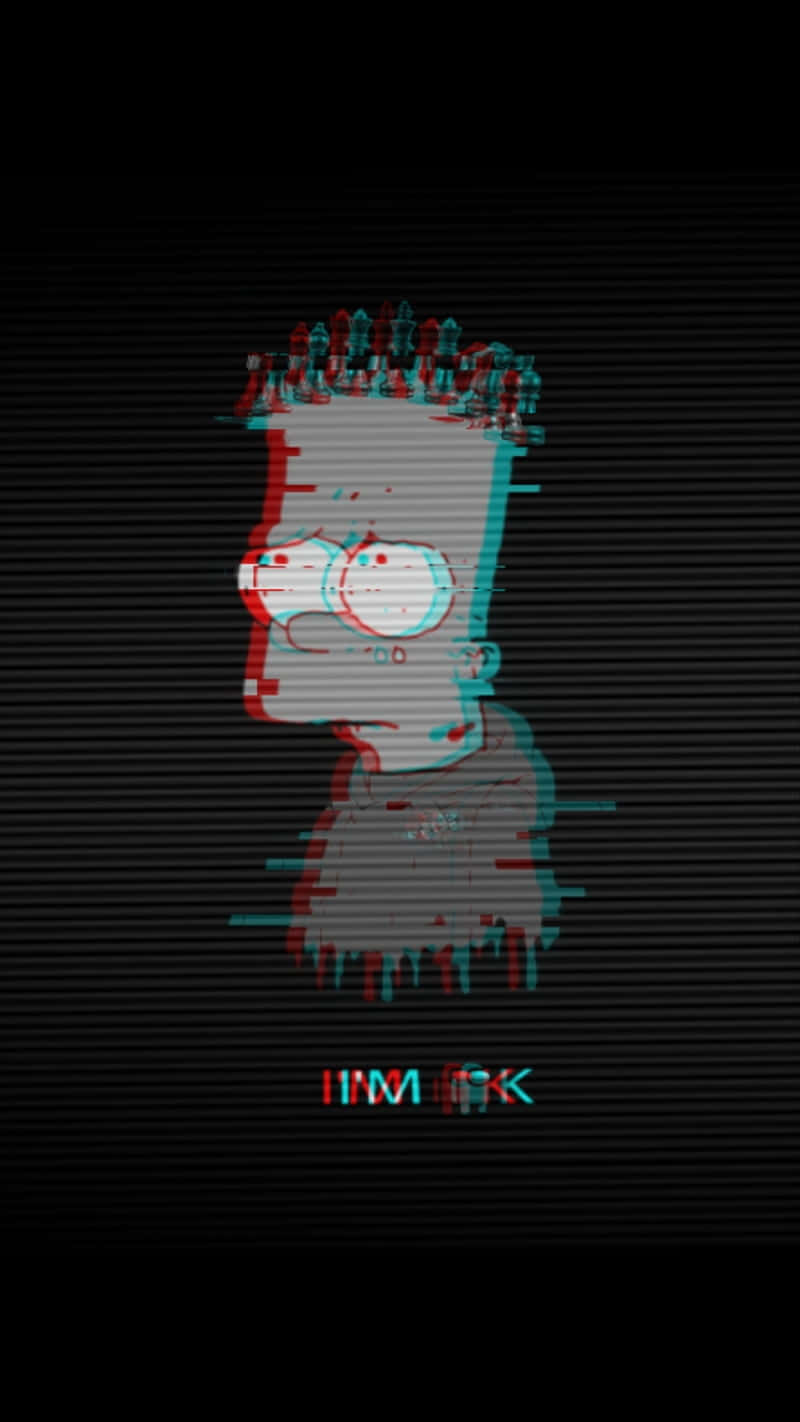 Blurred Bart Simpson Aesthetic Background