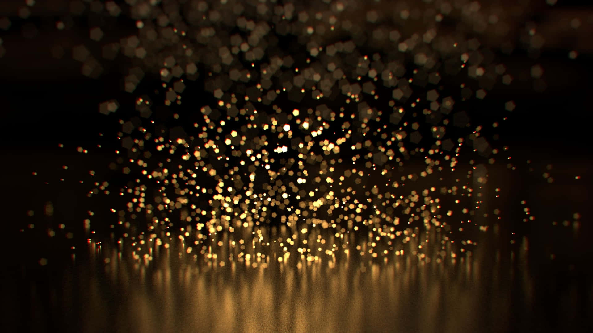 Blurred Black And Gold Glitter Background