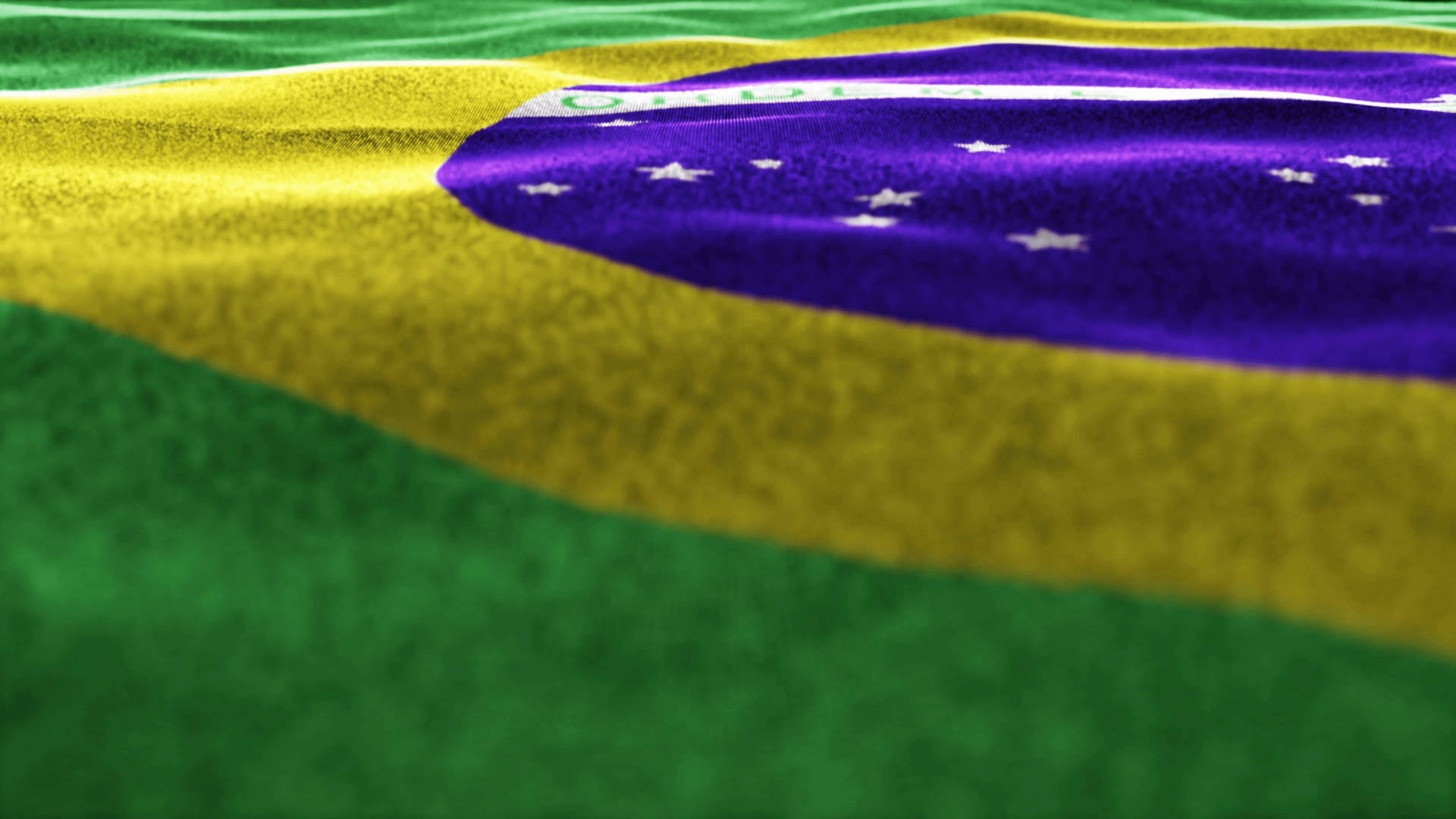 Blurry Brazil Flag Textile Background