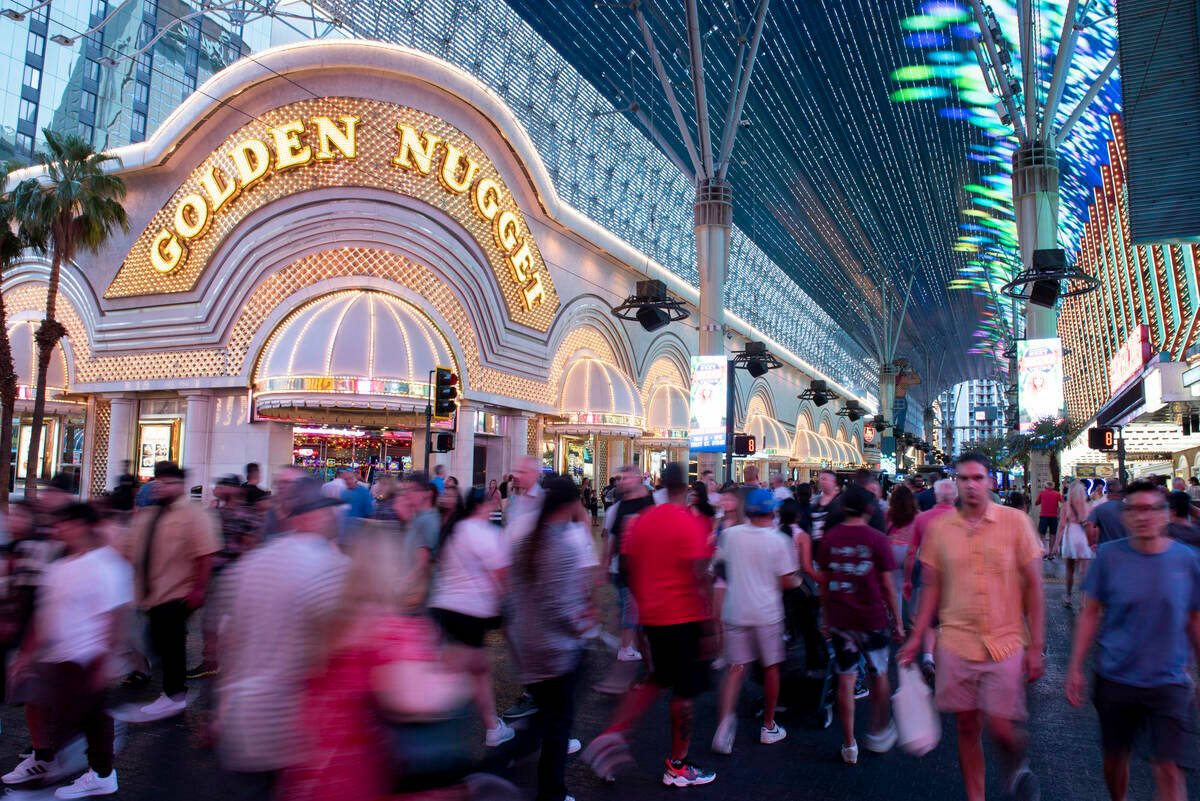 Blurry Crowd Fremont Street