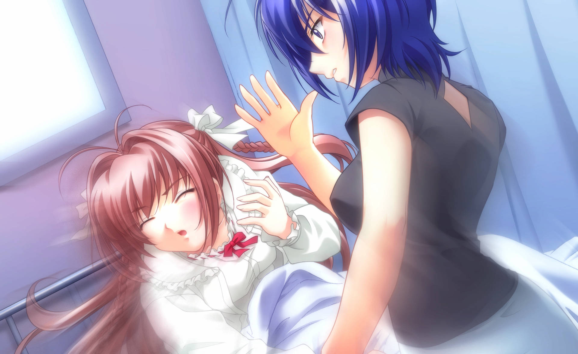 Blurry Illustration Of Characters From Kimi Ga Nozomu Eien