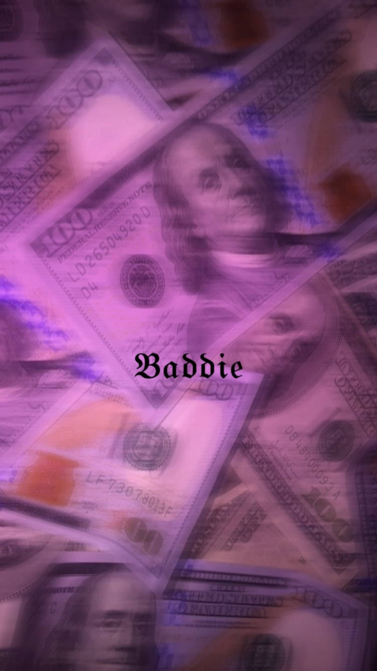 Blurry Pile Of Money Pink Baddie