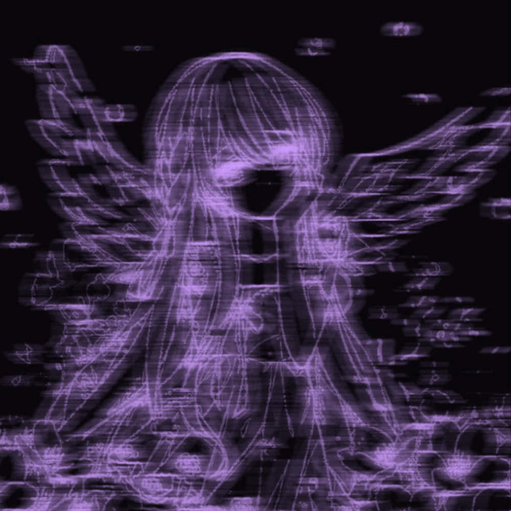Blurry Purple Edgy Angel Pfp Background