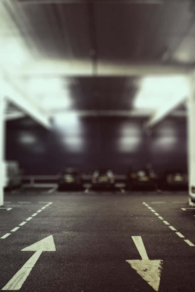 Blurry Underground Parking Lot Space Background