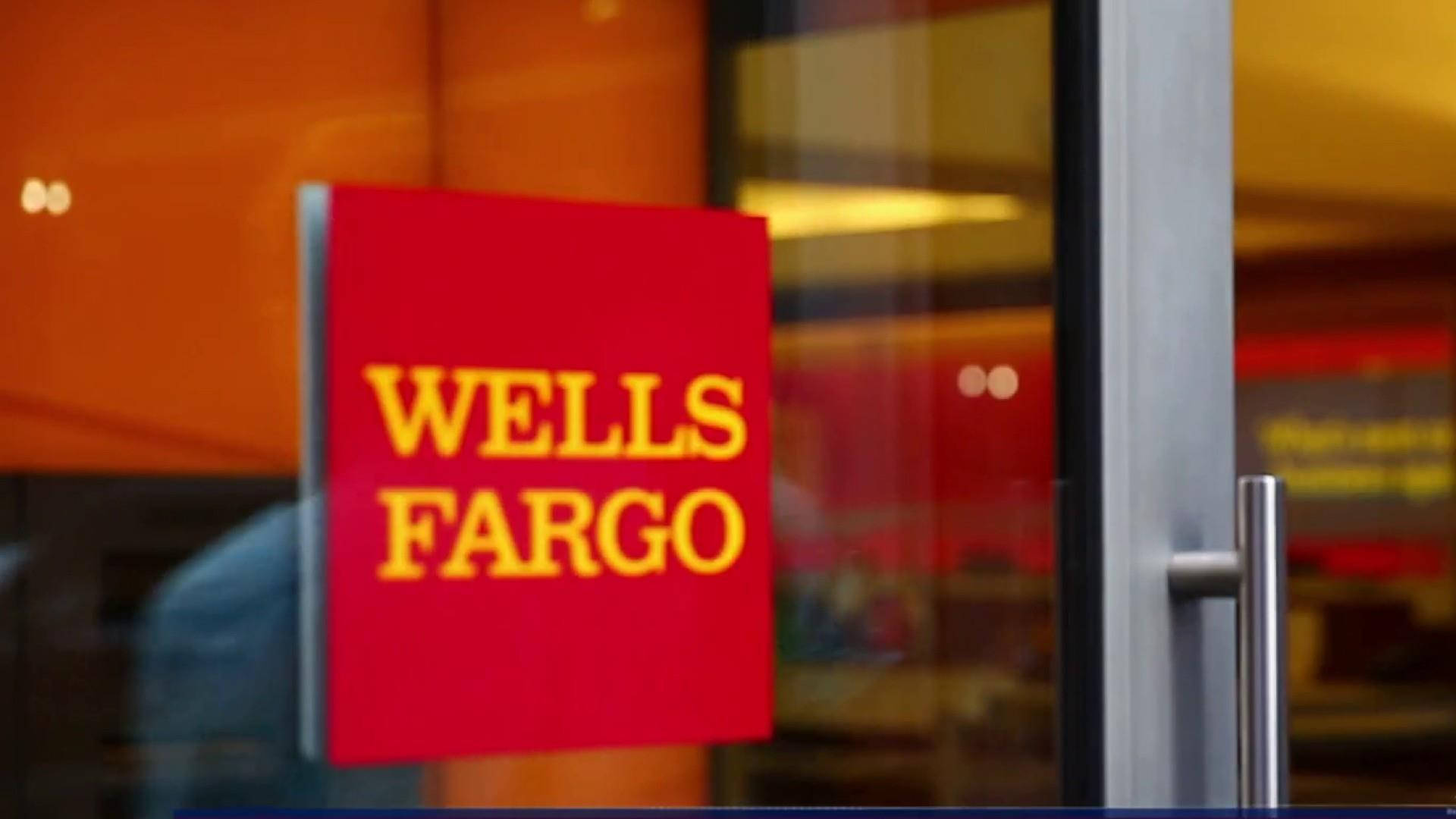 Blurry Wells Fargo Sign In Twilight Background