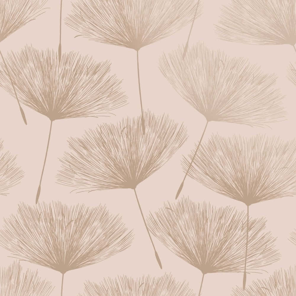 Blush Dandelion Pattern Background