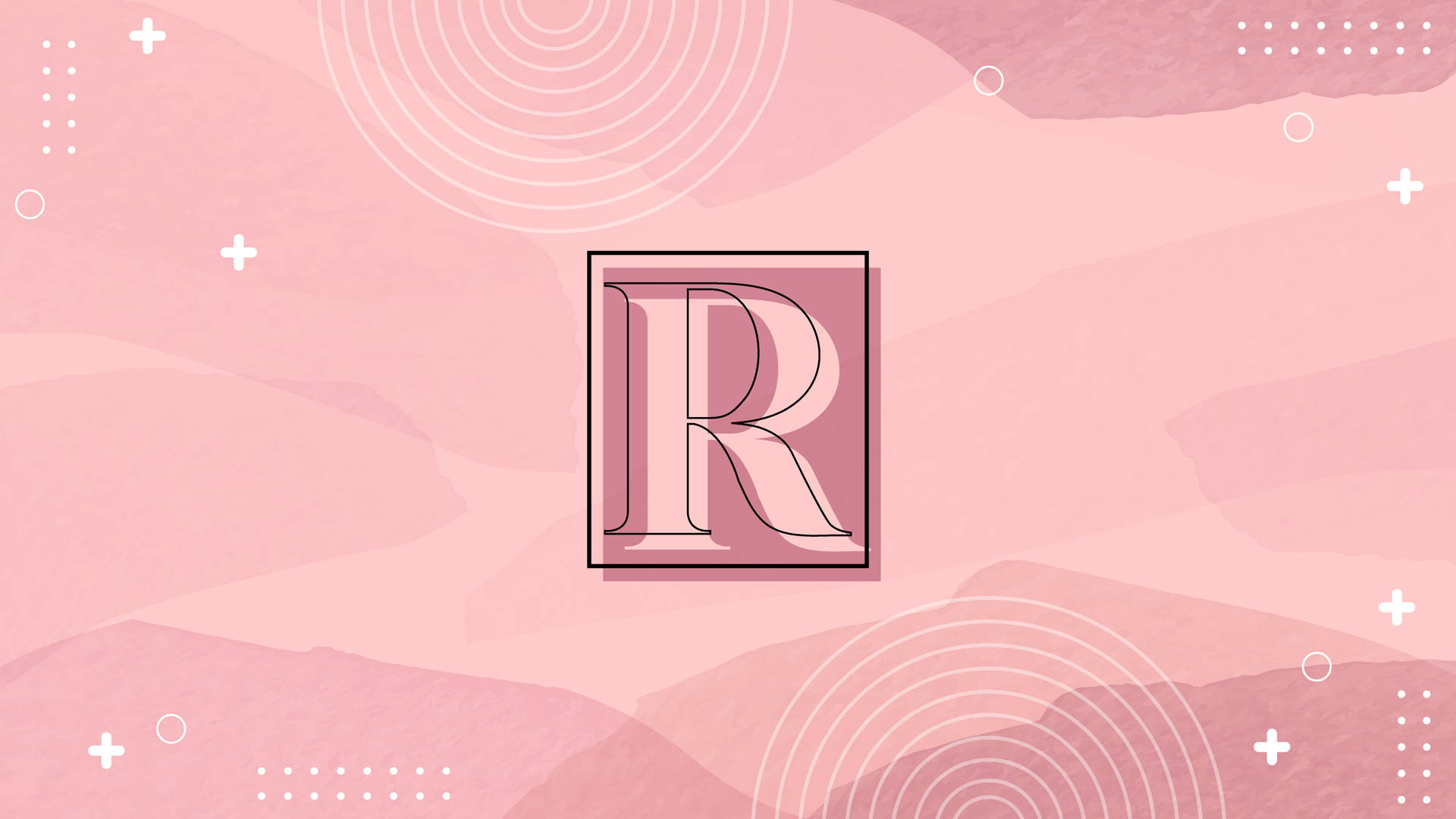 Blush R Alphabet Background