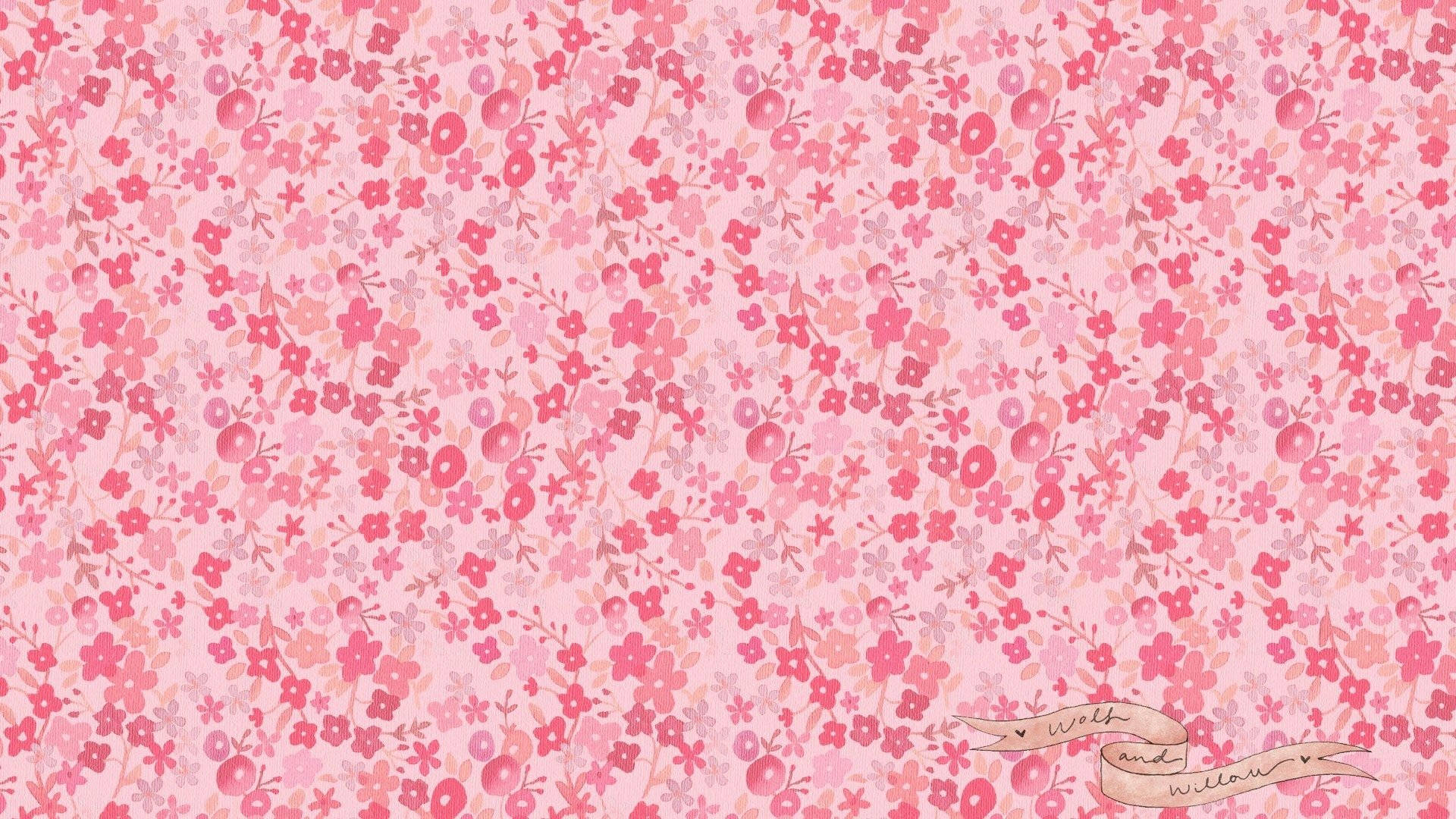 Blush Tones Of Vintage Floral Hues. Background