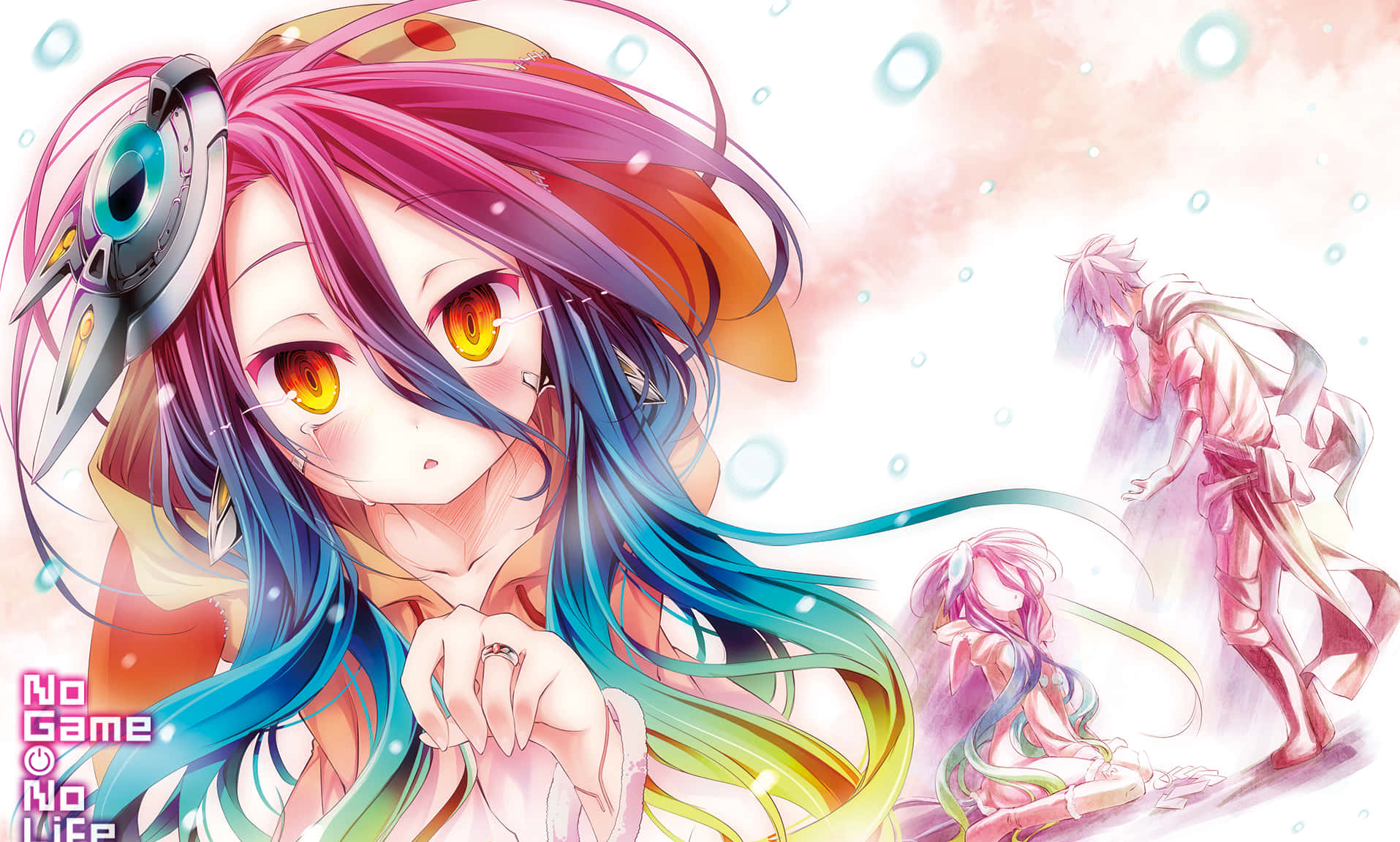 Blushing Character From No Game No Life Background