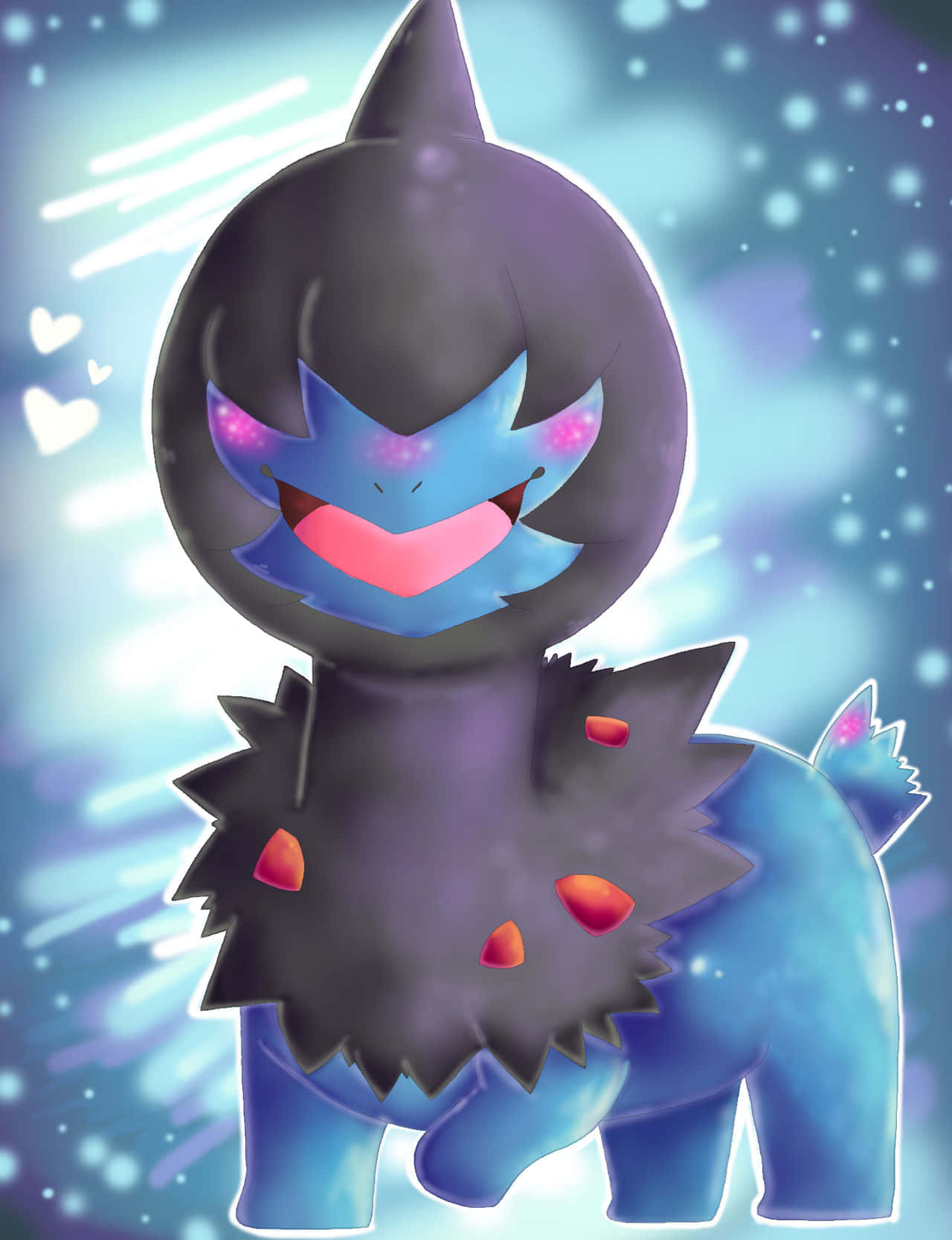 Blushing Deino Background
