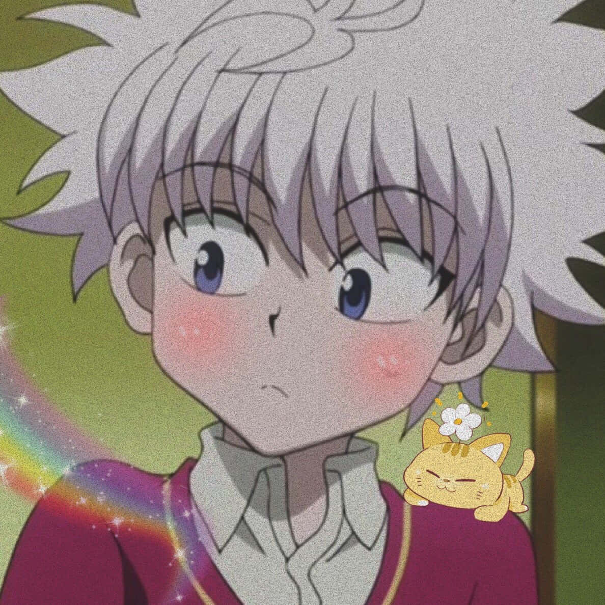 Blushing Killua Hunter X Hunter Pfp Background