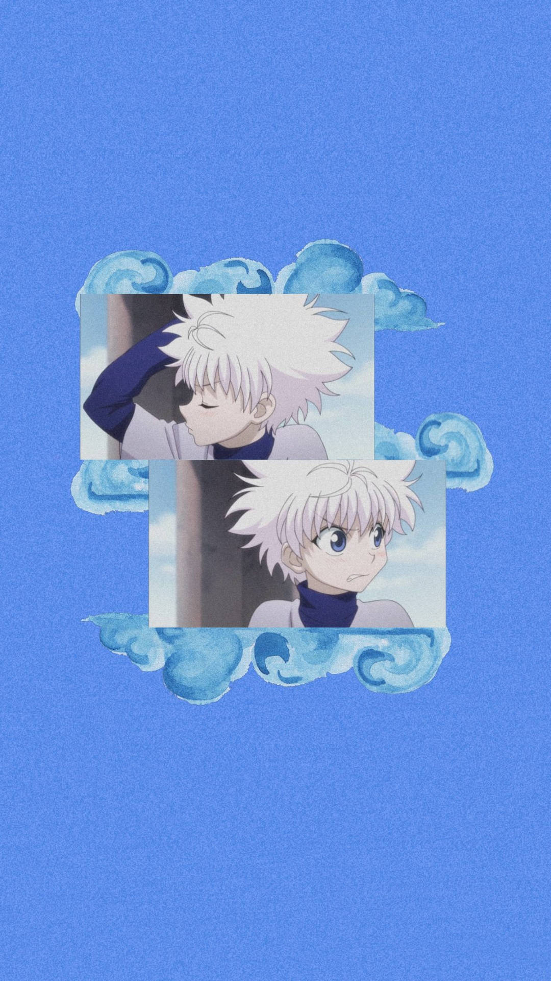 Blushing Killua Zoldyck Aesthetic Background