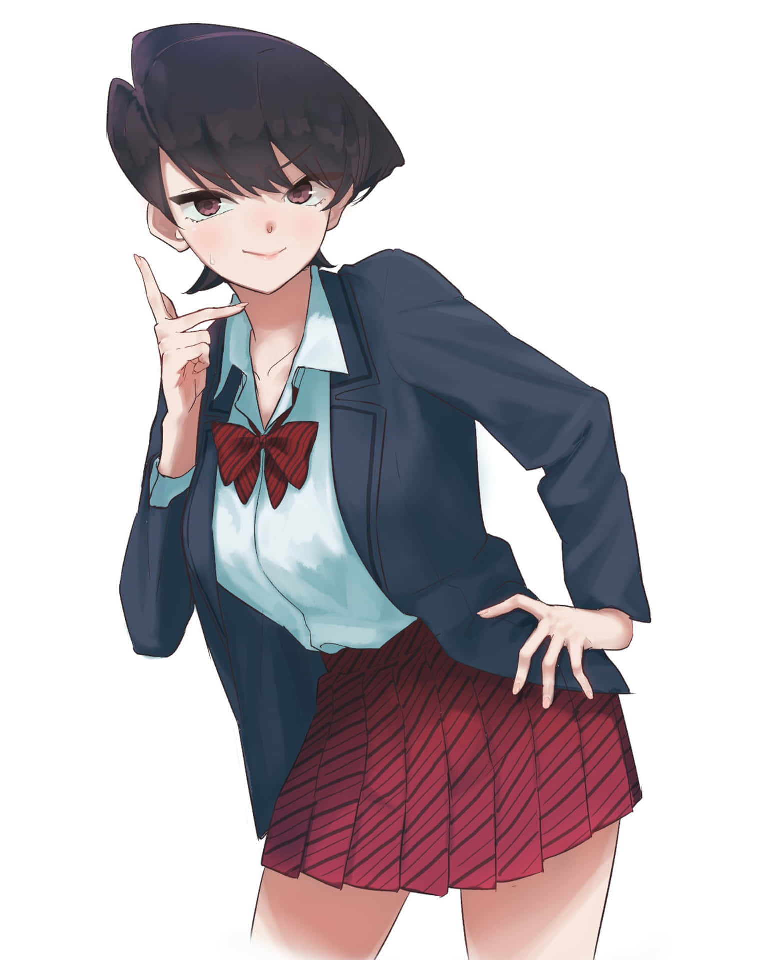 Blushing Komi Shouko Background
