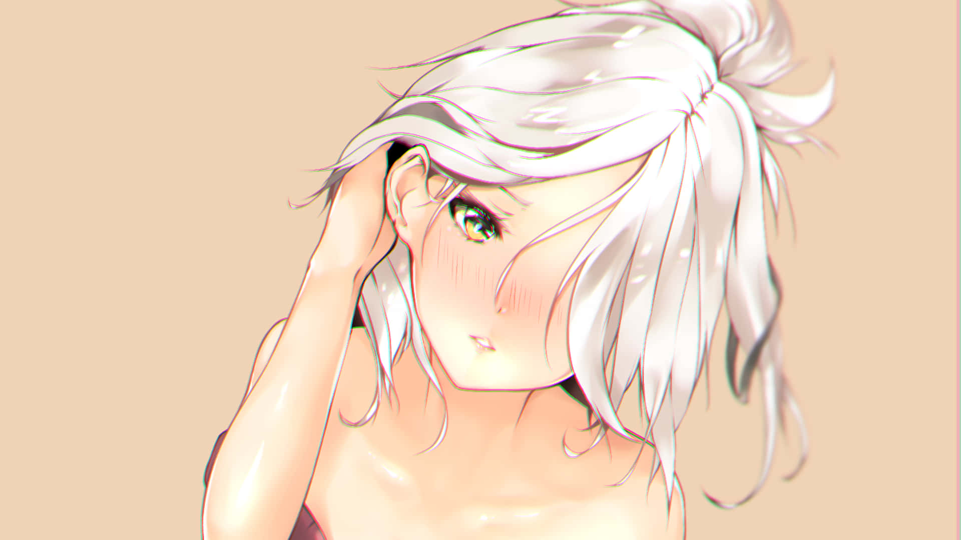 Blushing Riven From League Of Legends Background