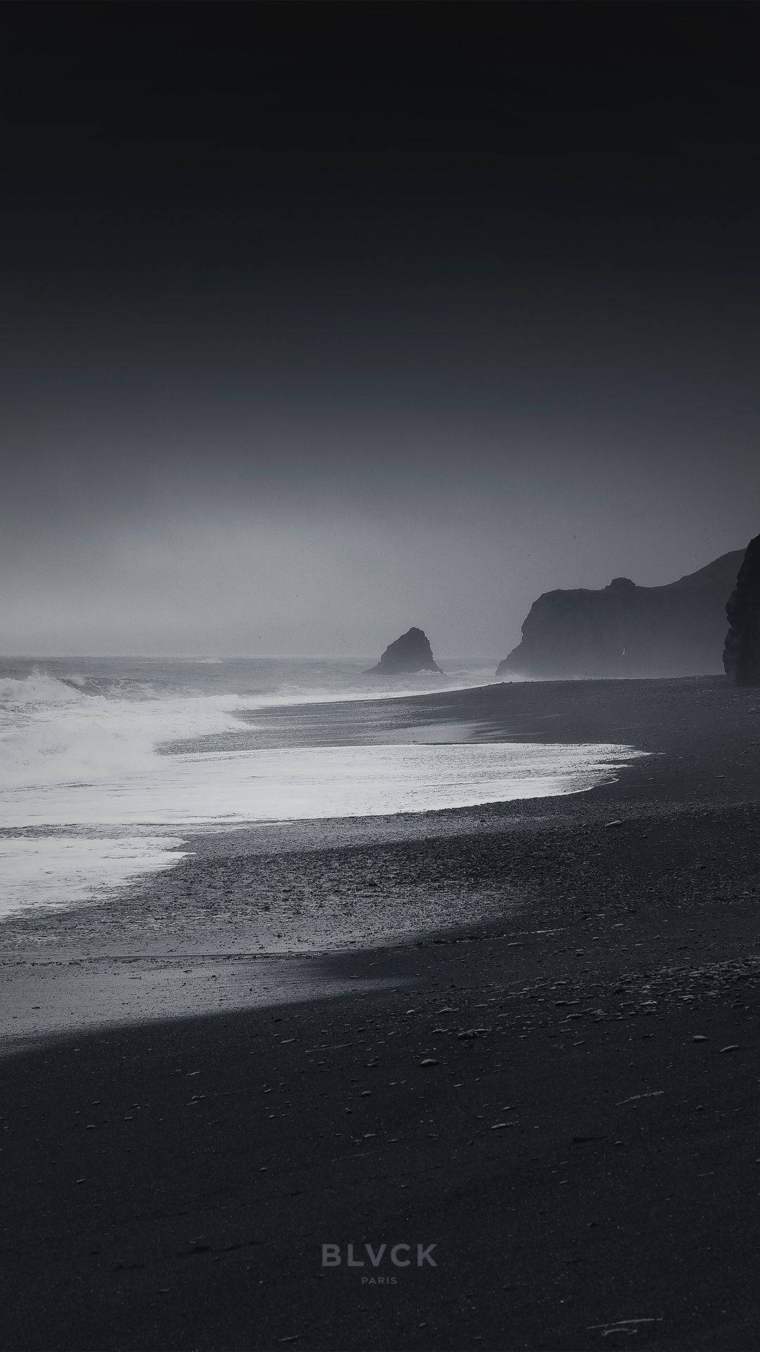 Blvck Paris Bw Beach Shore Background