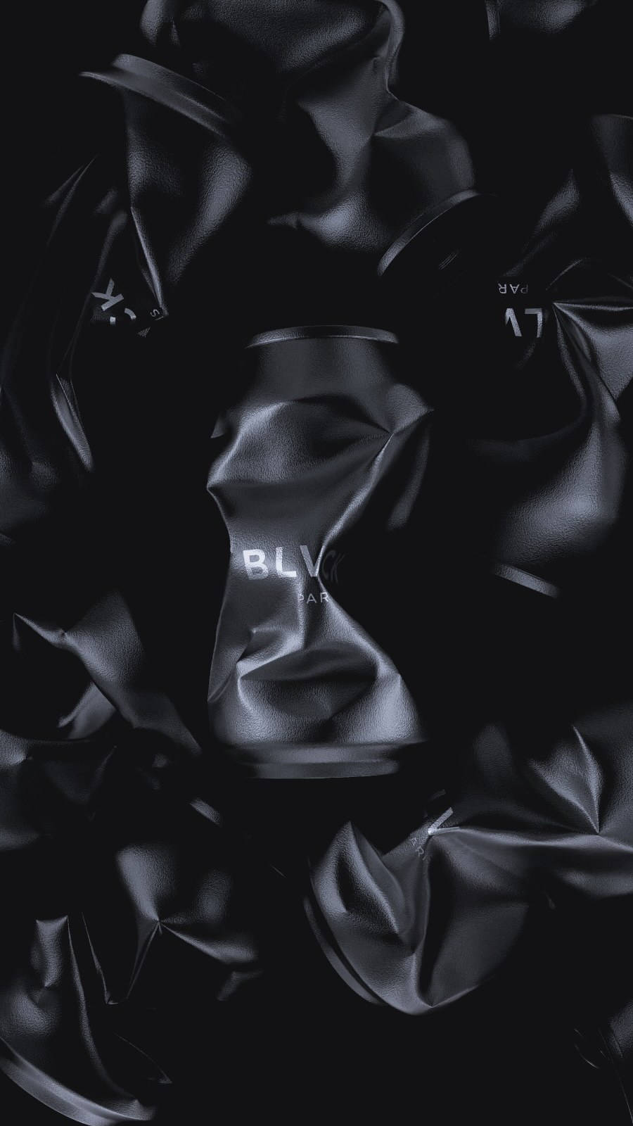 Blvck Paris Crushed Cans Aesthetic Background