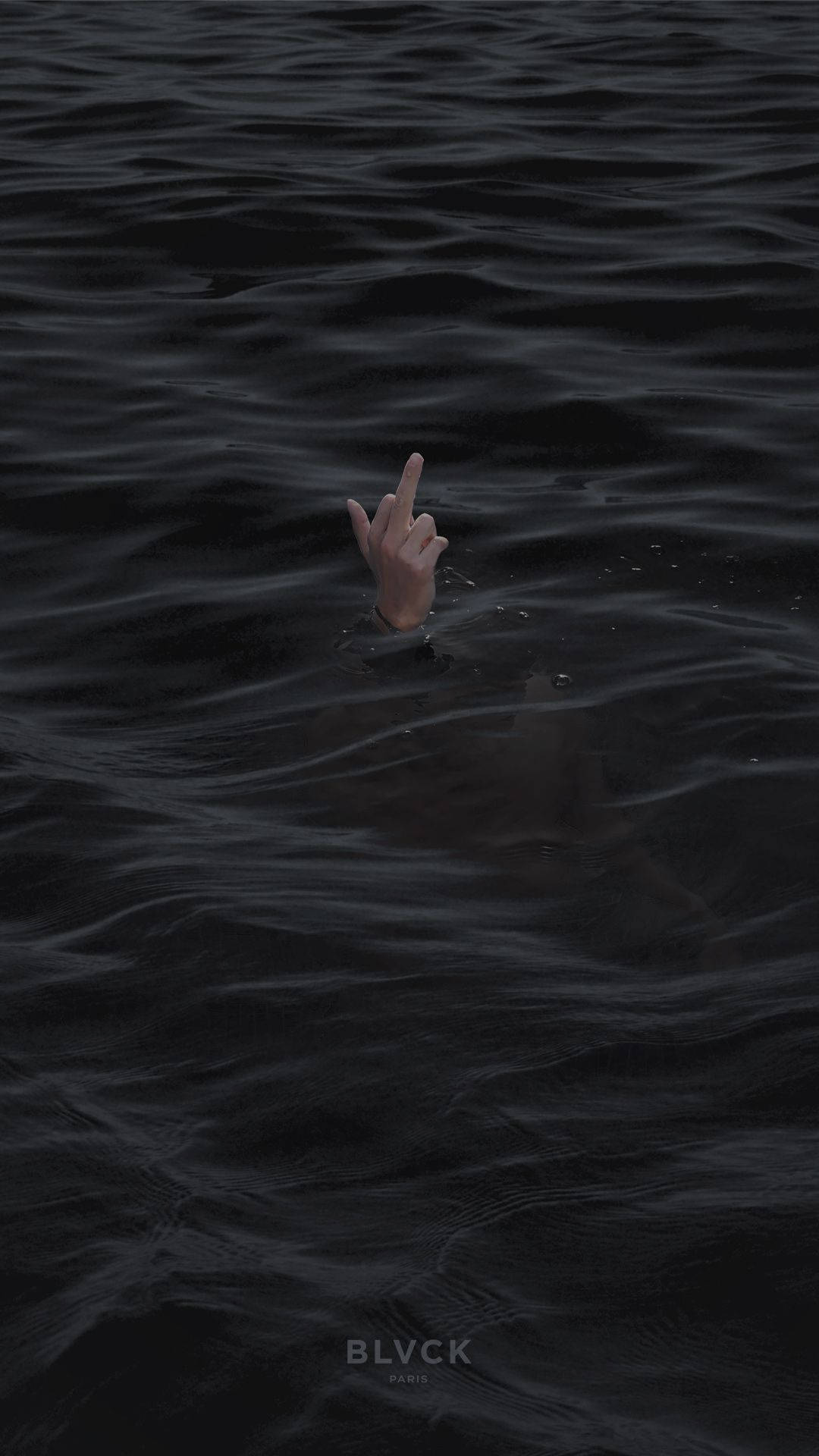 Blvck Paris Rude Gesture In Water Background