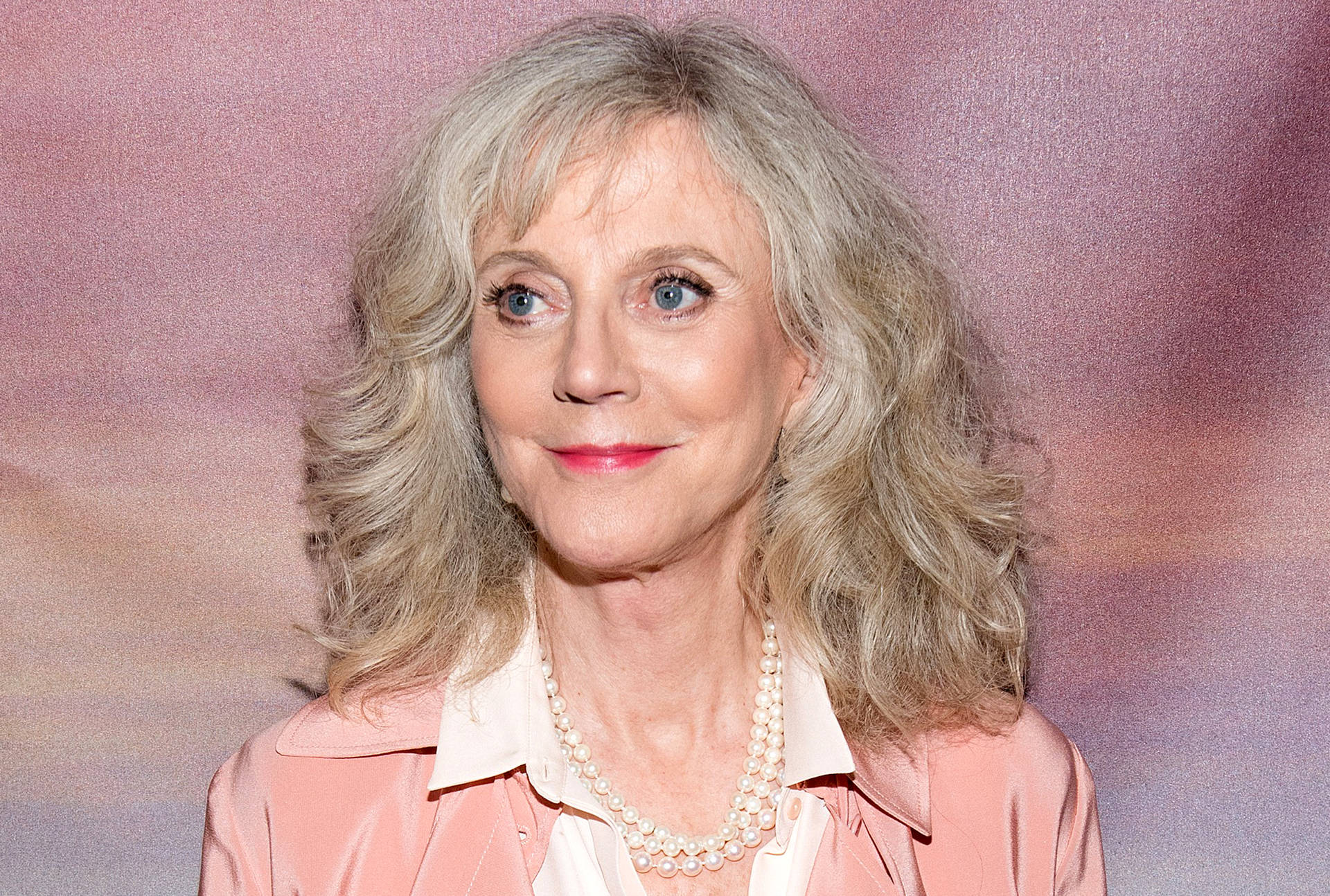 Blythe Danner Stunning In A Red Dress Background