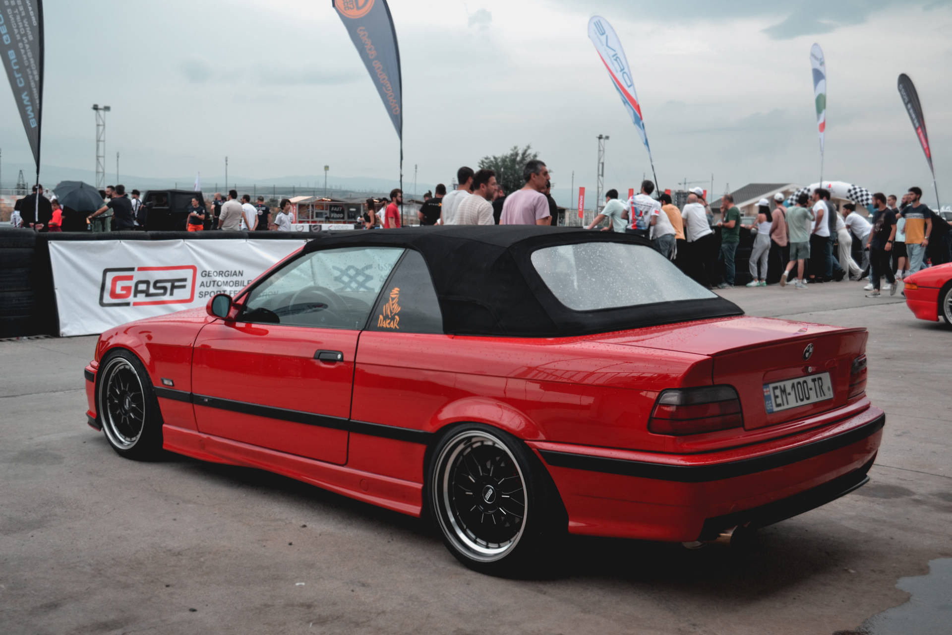 Bmw E36 At Racing Track Background