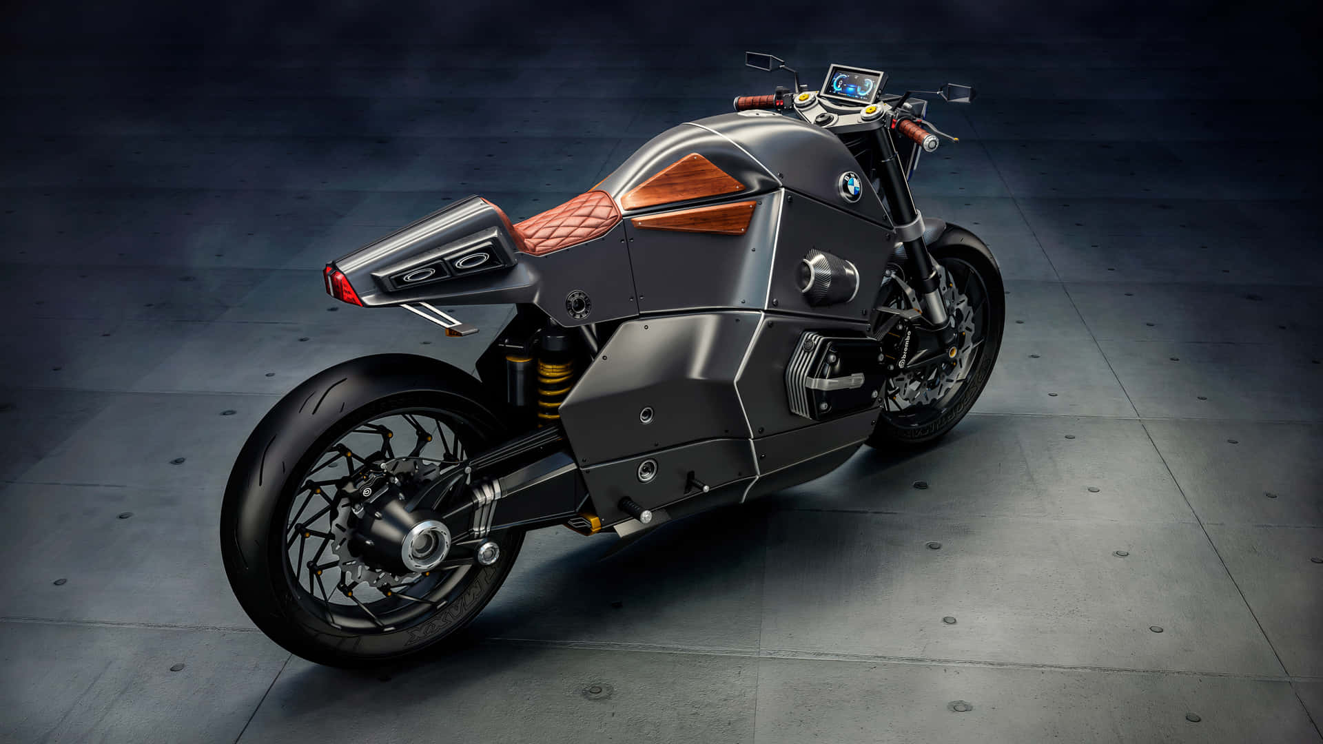 Bmw I3 Electric Motorcycle Concept Background
