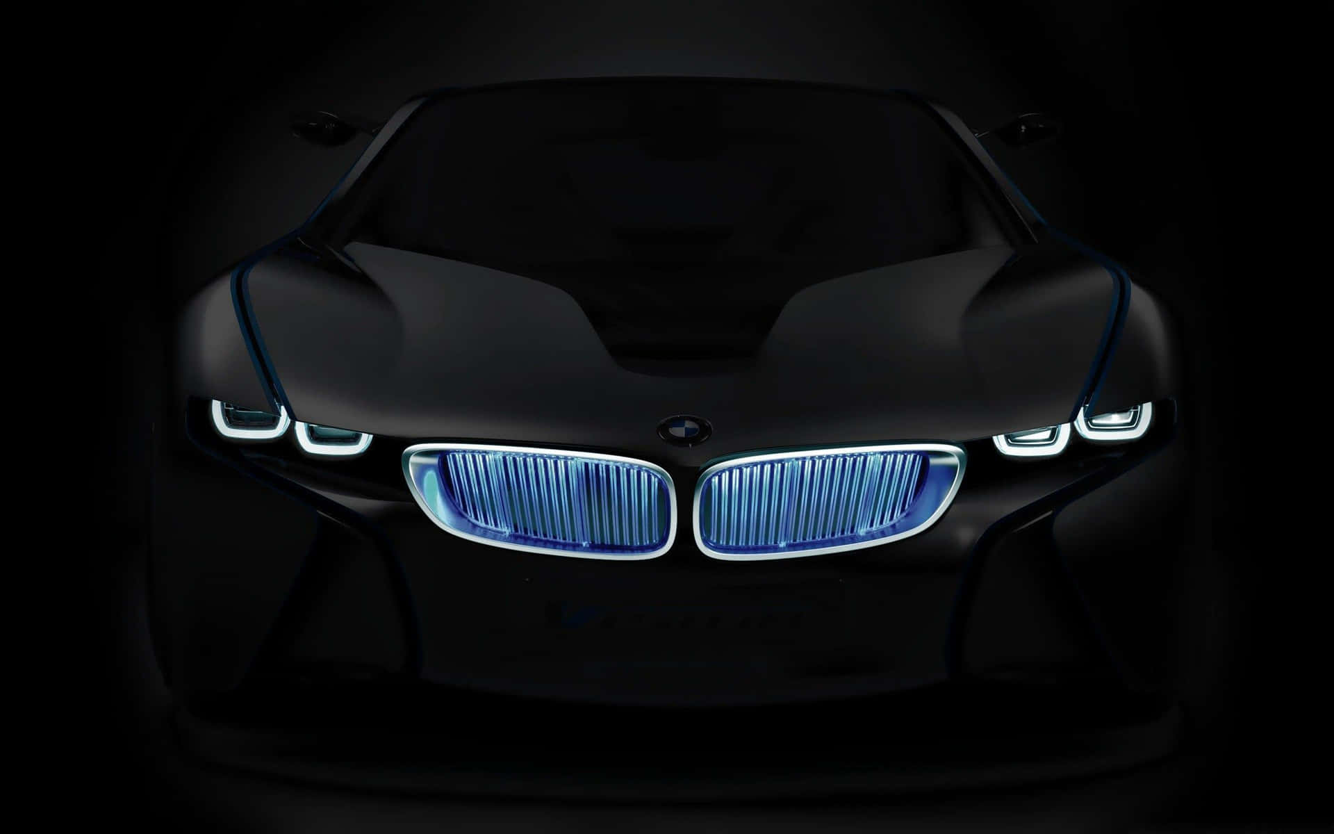 Bmw I8 Concept Car In Black And White Background