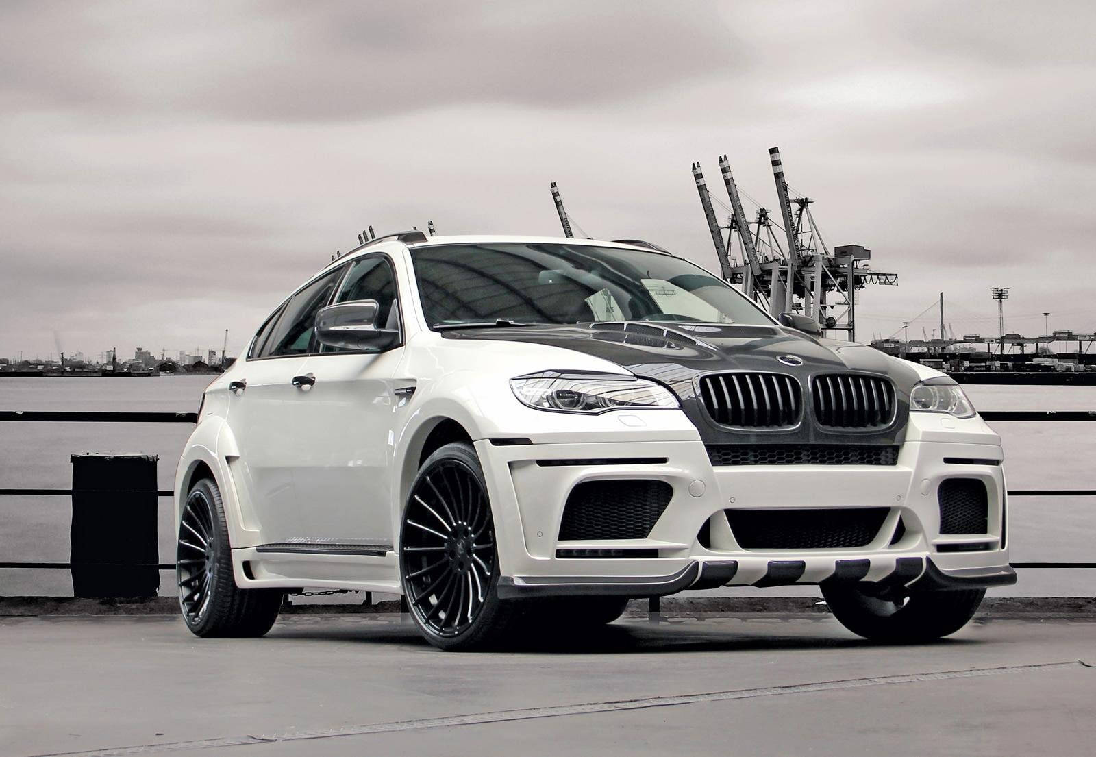 Bmw X6 M By The Docks Background