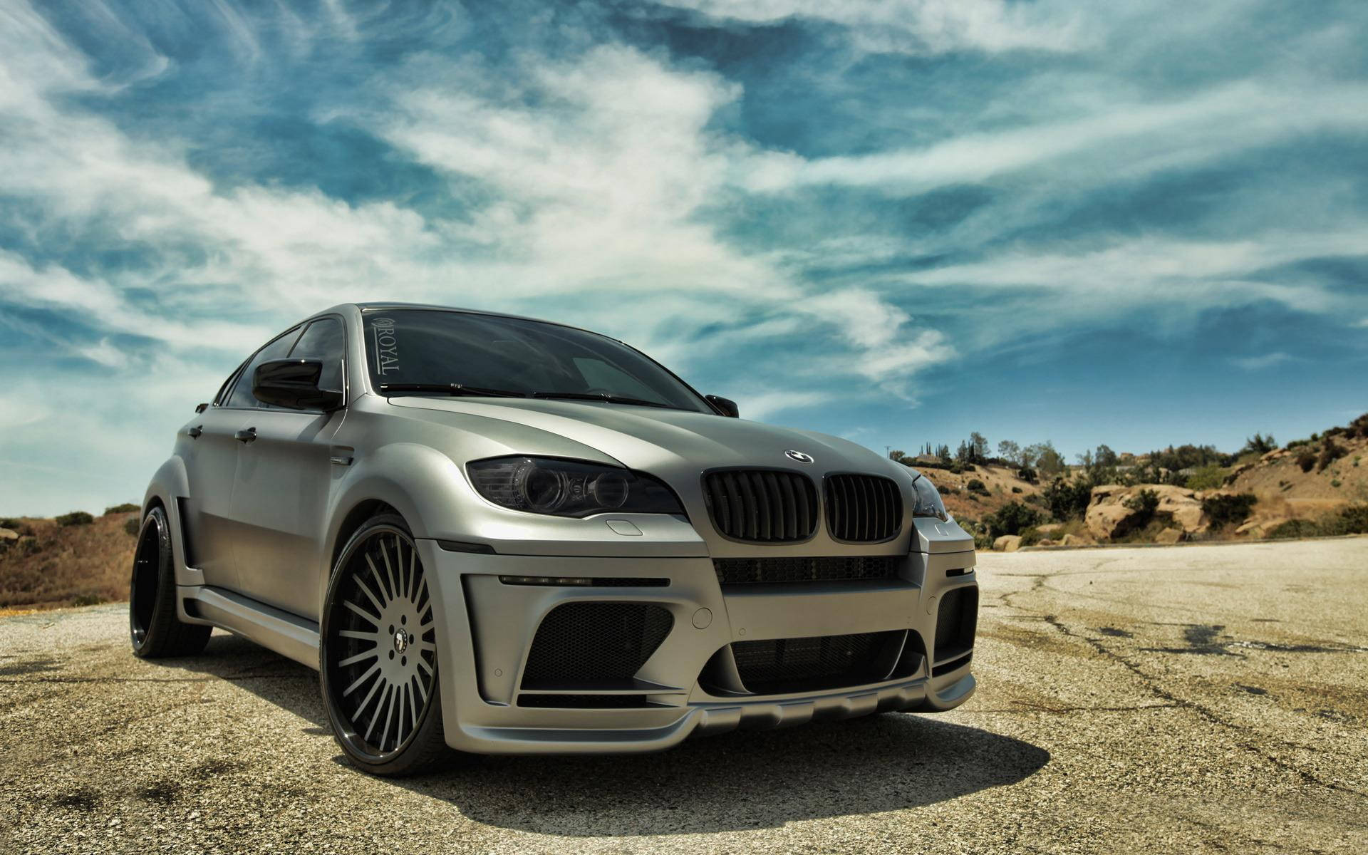 Bmw X6 M Dreamy Clouds Background