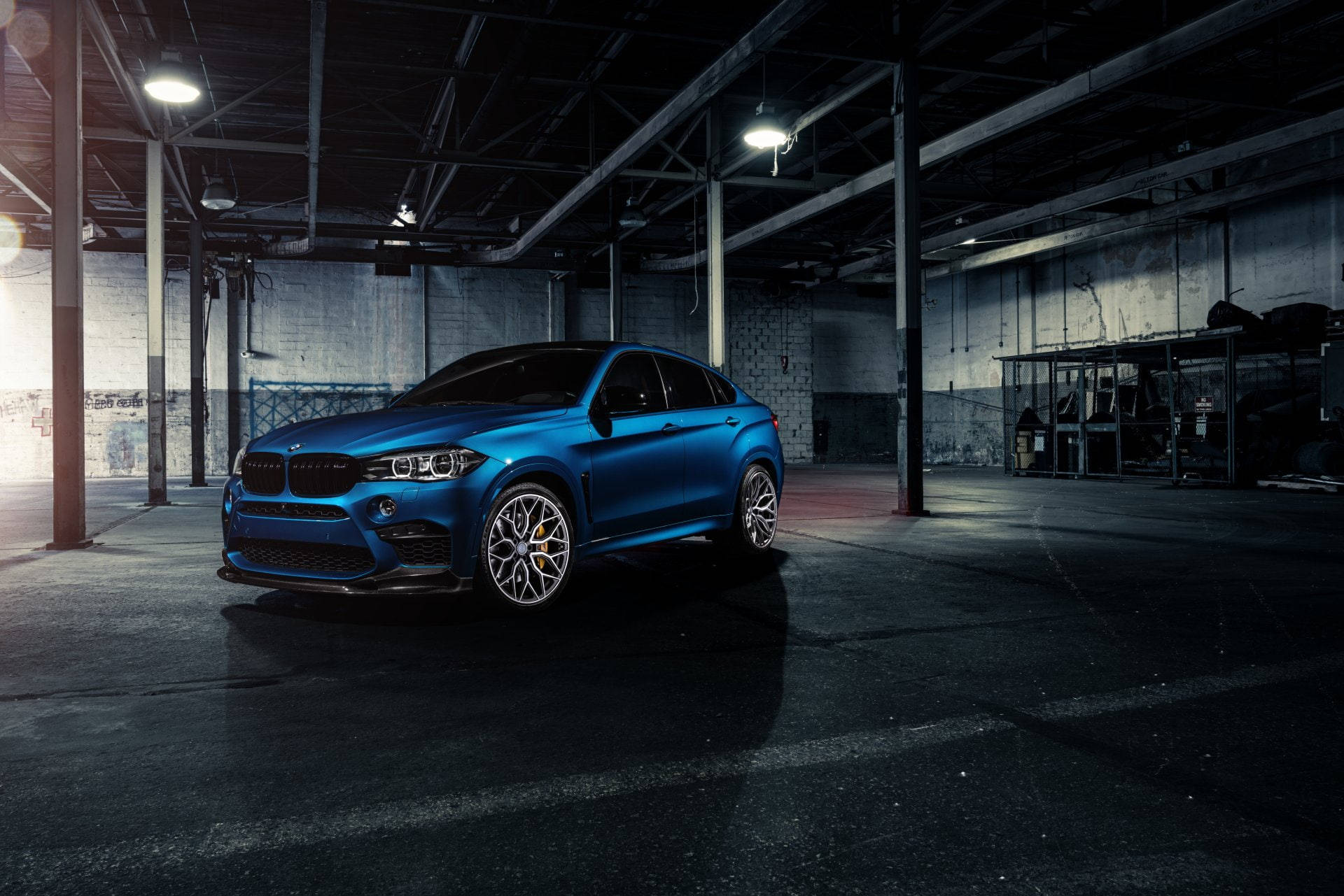 Bmw X6 M In An Empty Building Background