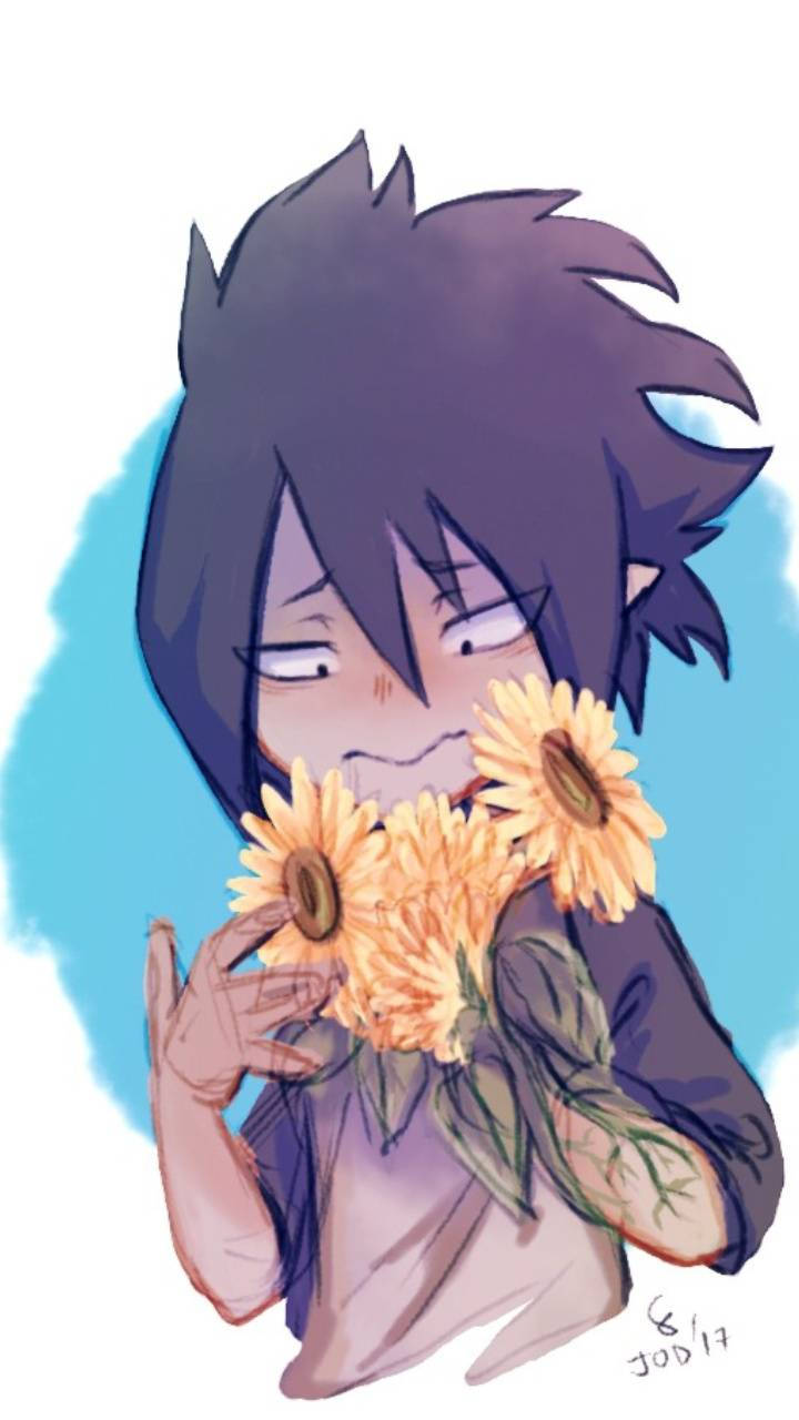 Bnha Amajiki Tamaki With Sunflowers Background