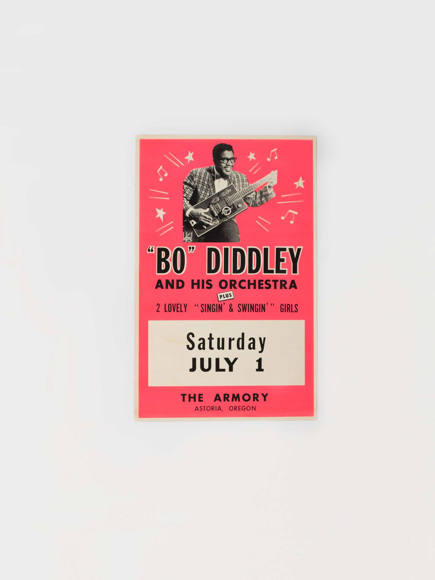 Bo Diddley Concert Ticket Background