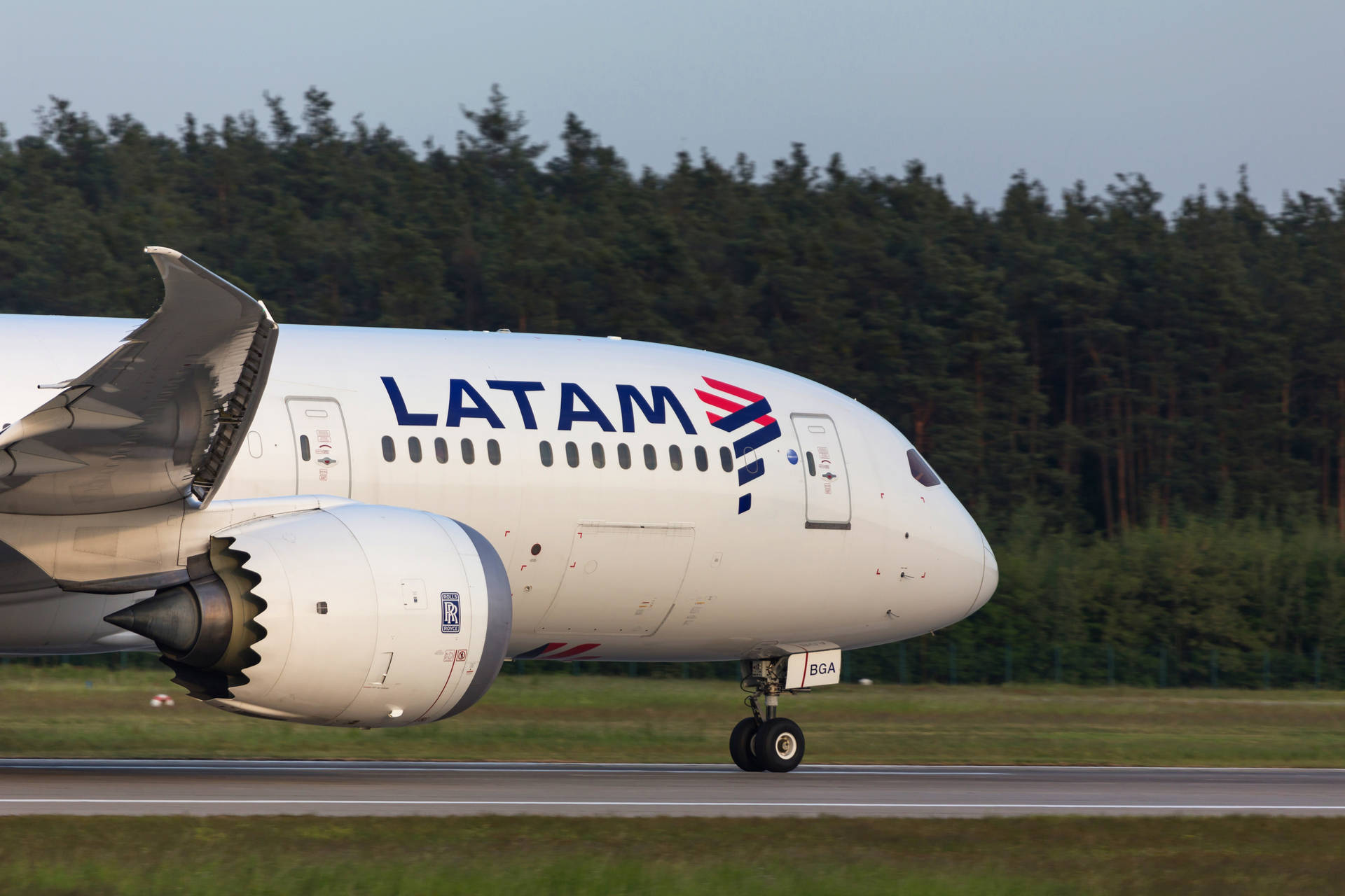 Boarding Of Latam Airlines Background