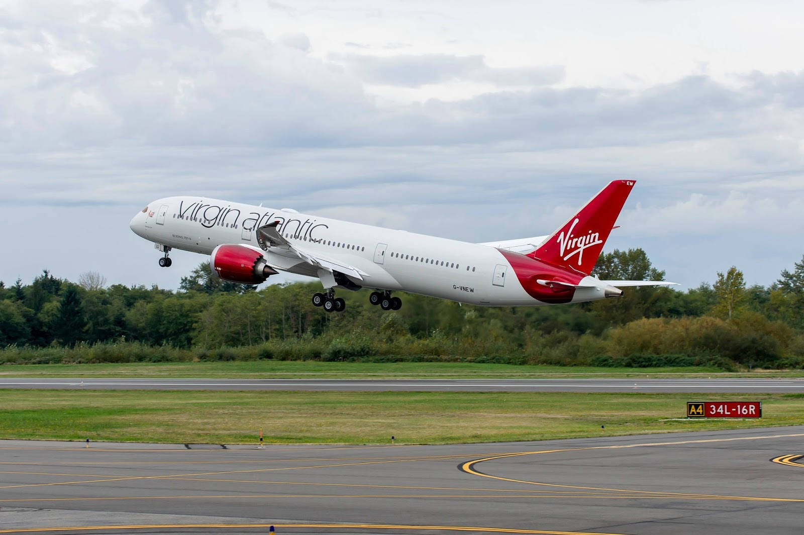 Boarding Virgin Atlantic Airplane Background