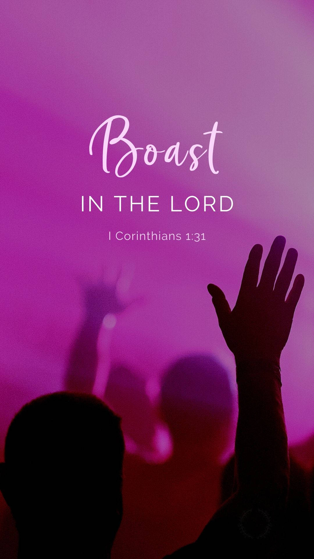 Boast In The Lord Versed Background