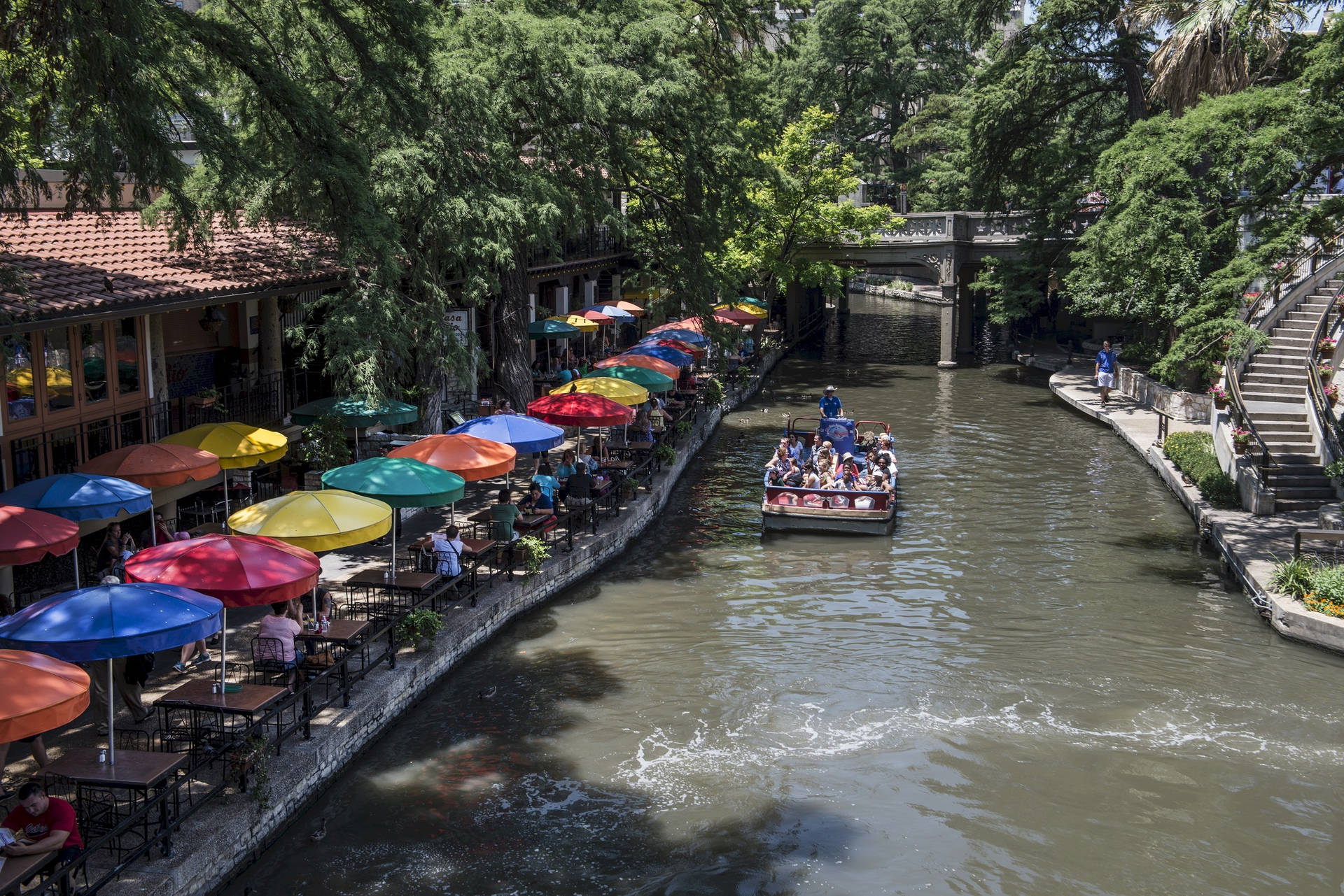 Boat In San Antonio River Walk