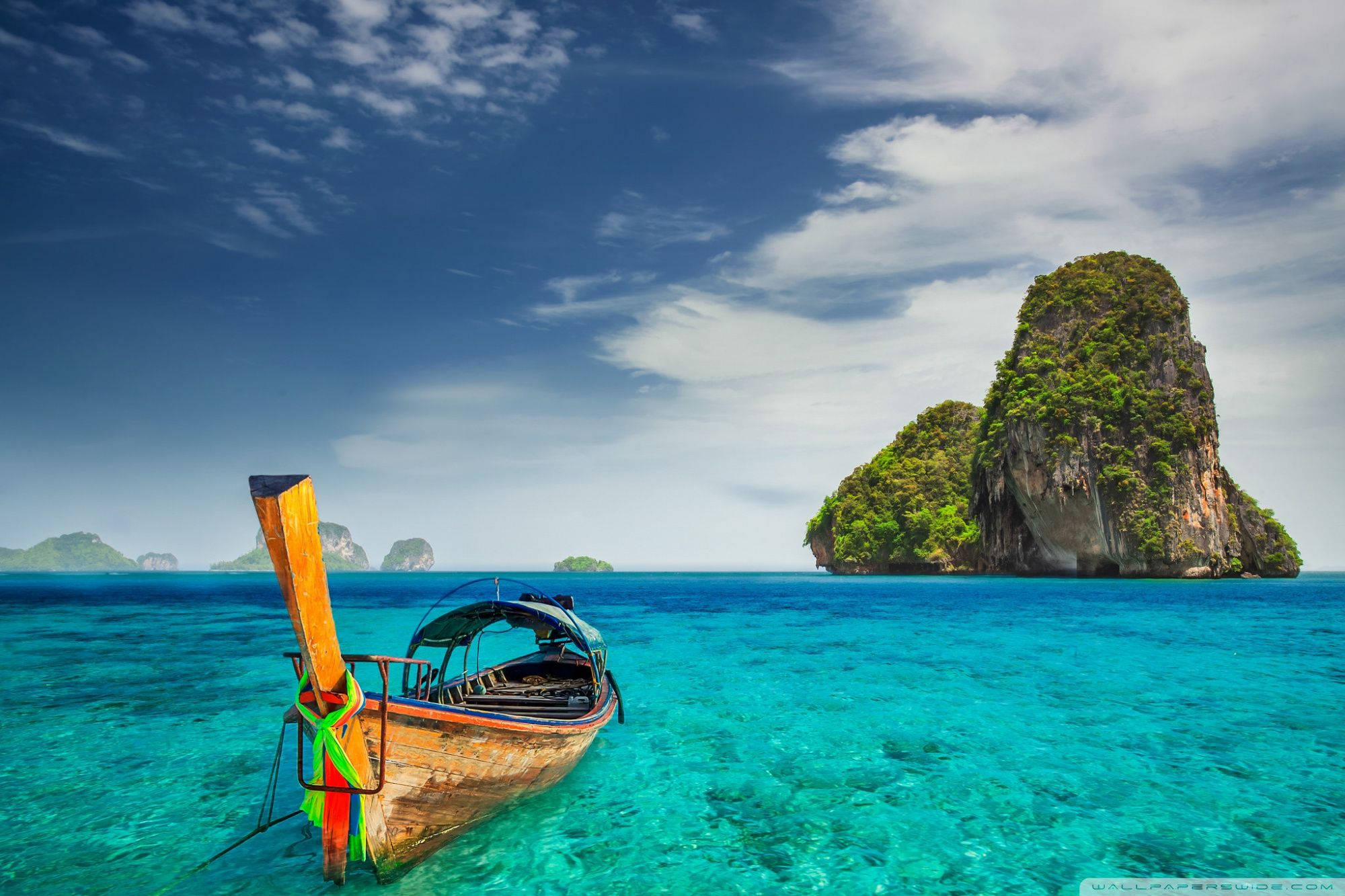 Boat On Railay Beach All Best Background