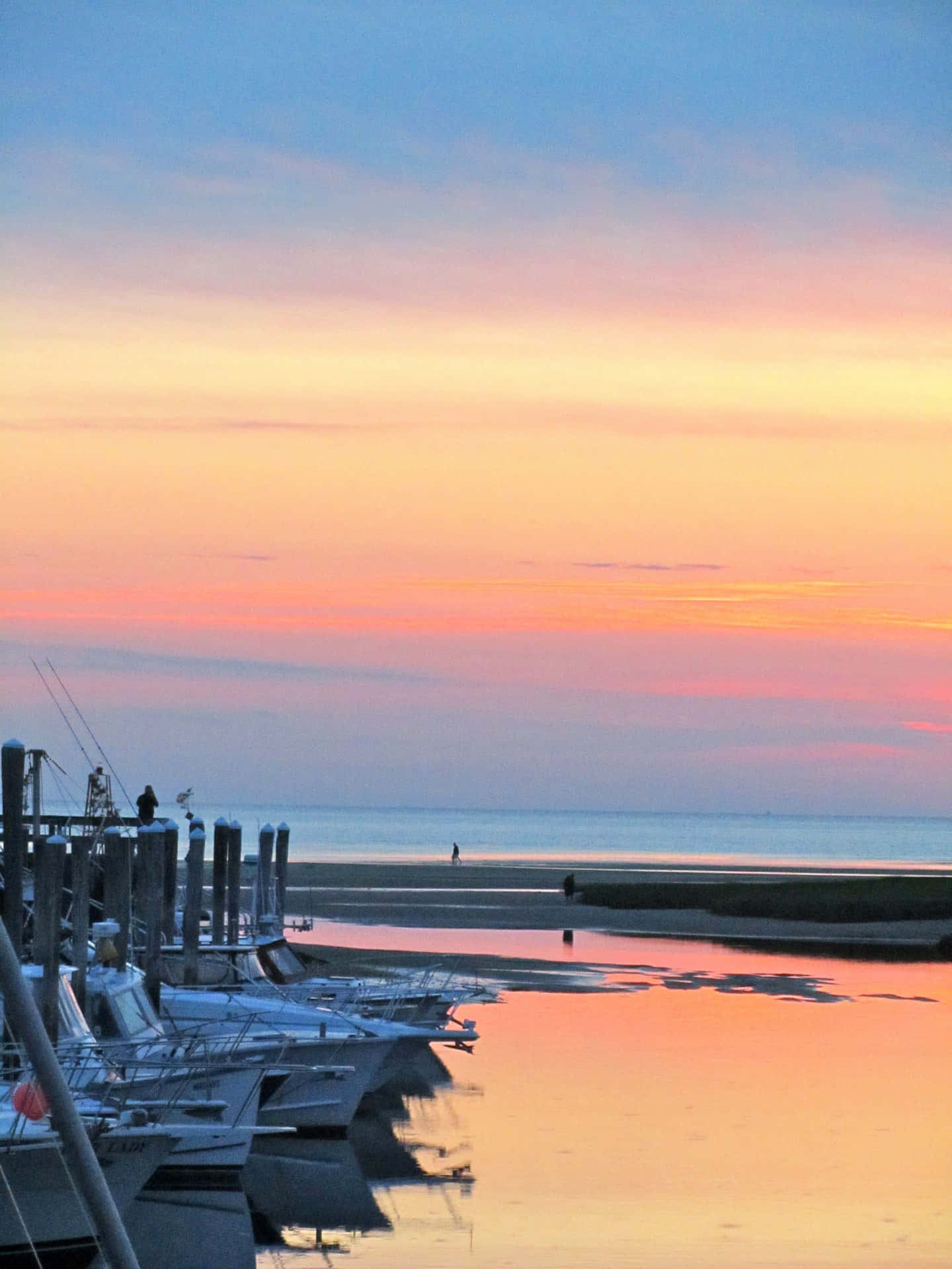 Boats Pier New England Summer Background