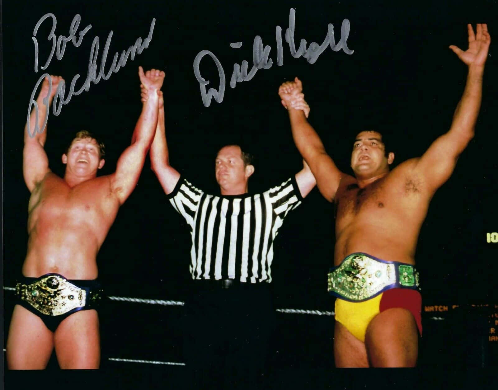 Bob Backlund And Billy Graham Signed Autograph Background