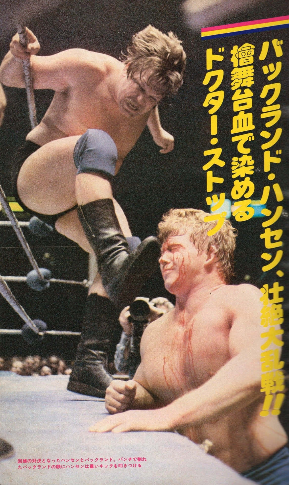 Bob Backlund Vs. Stan Hansen Japanese Magazine Background