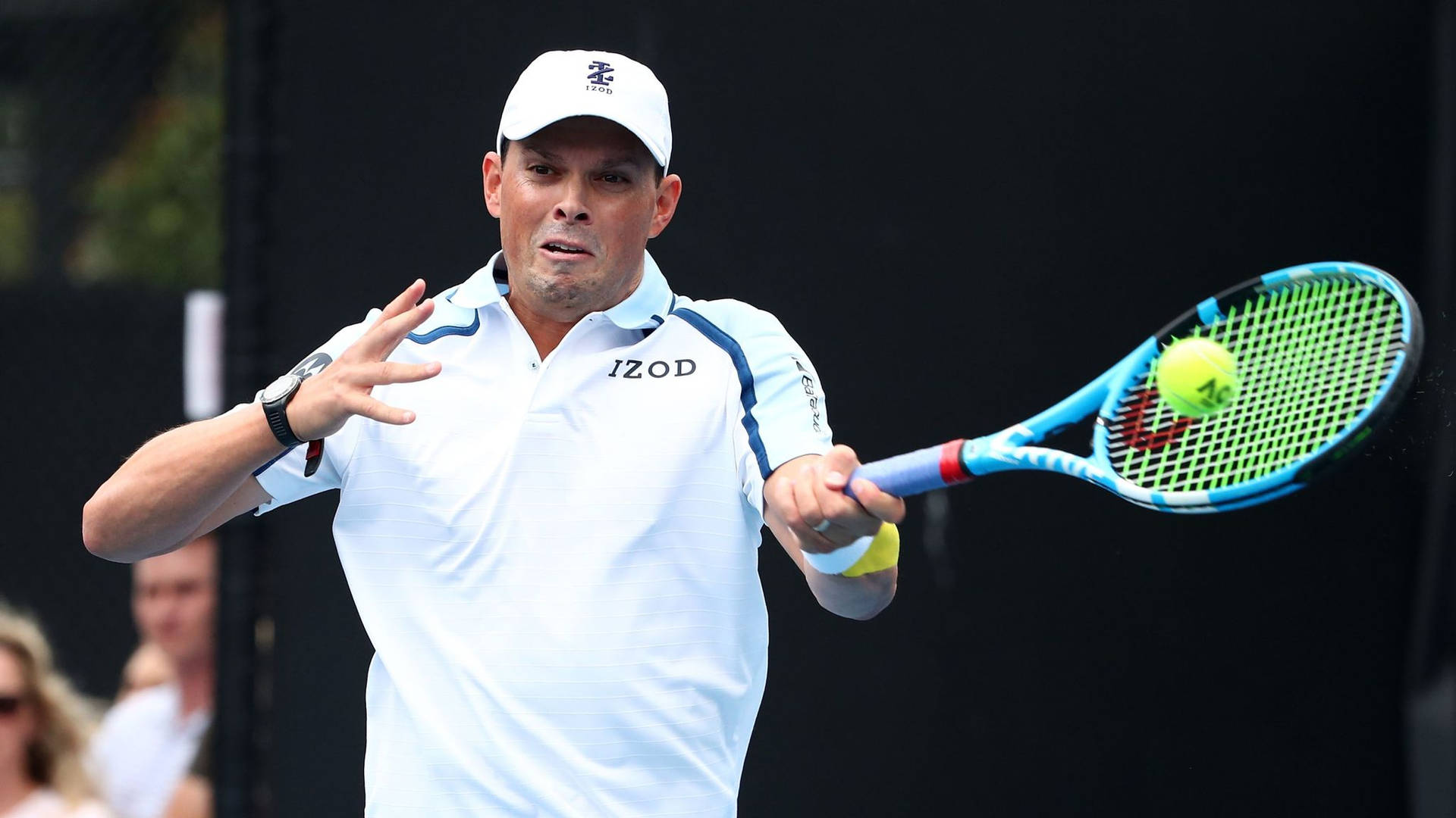 Bob Bryan Hitting Tennis Ball