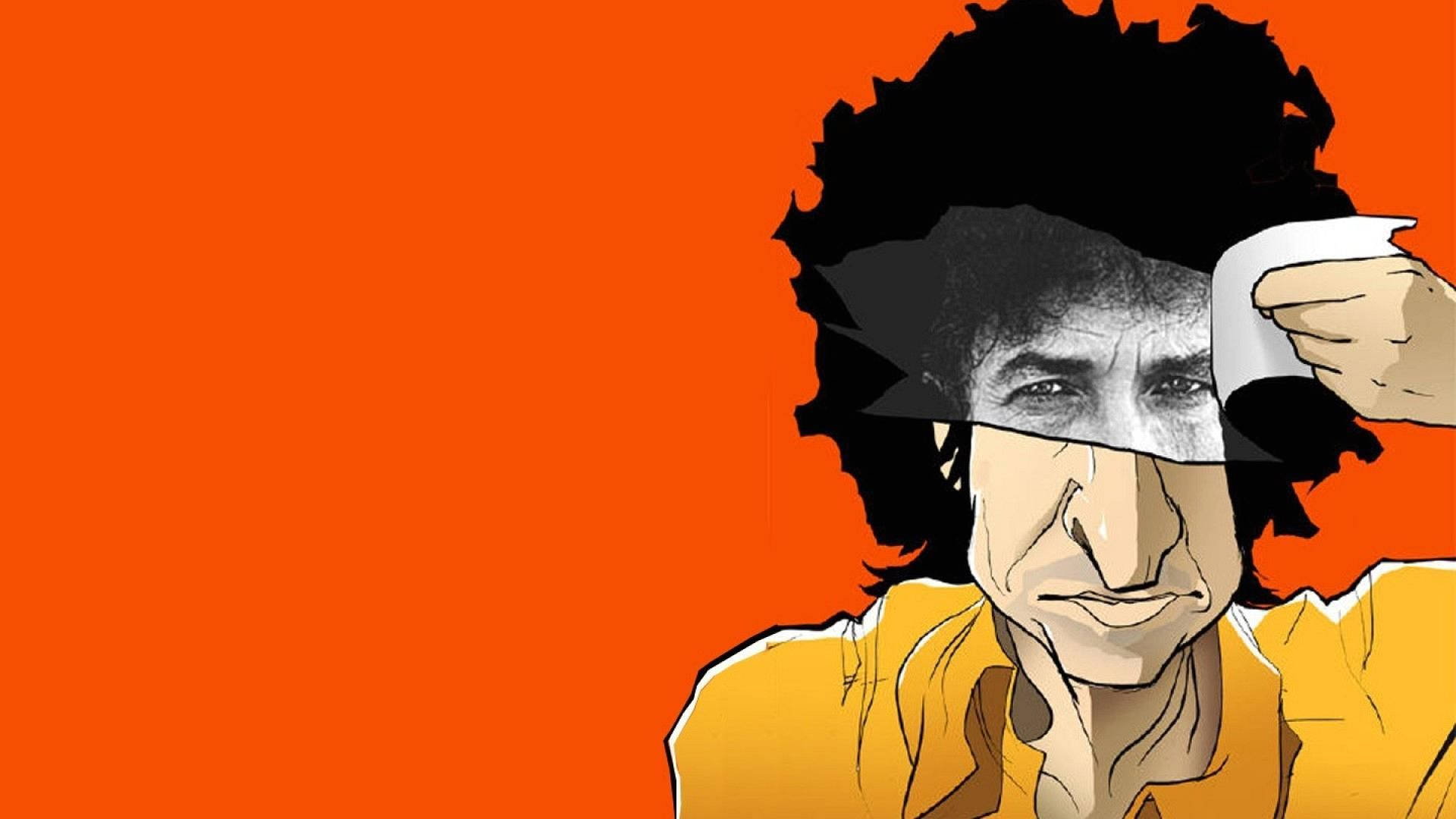 Bob Dylan Creative Cartoon Eyes Background