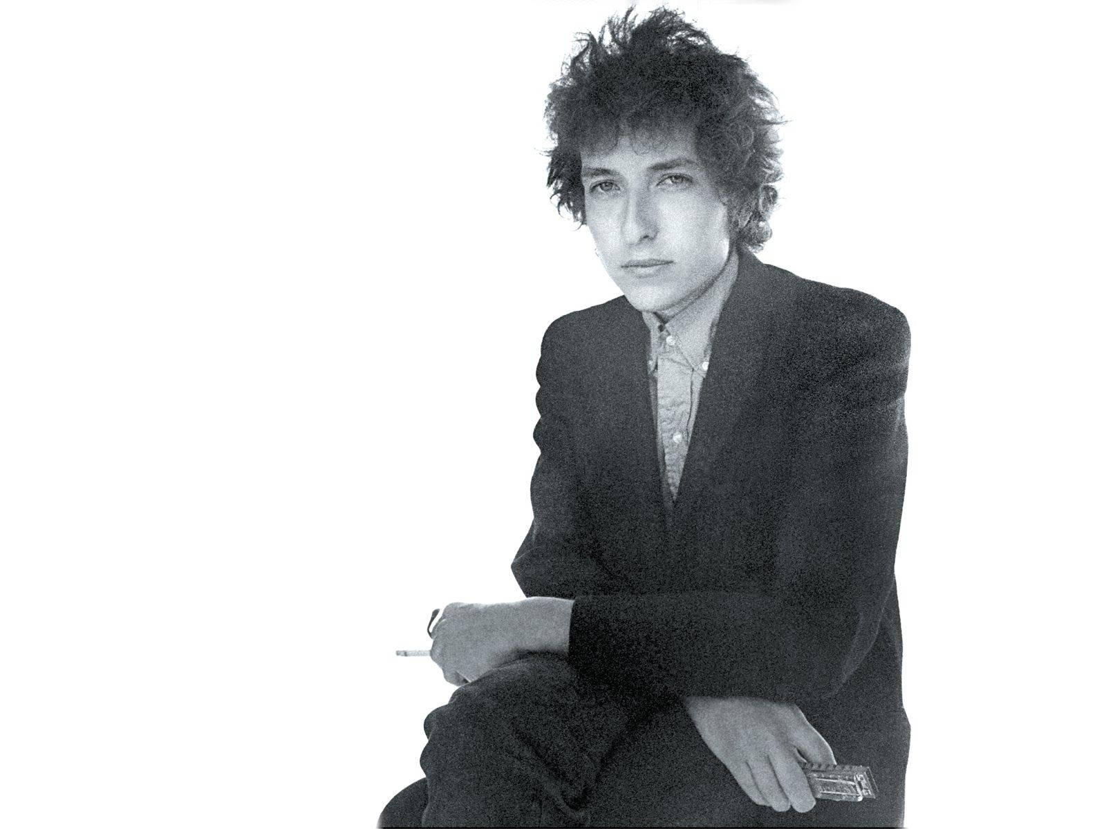 Bob Dylan Faded Retro Greyscale