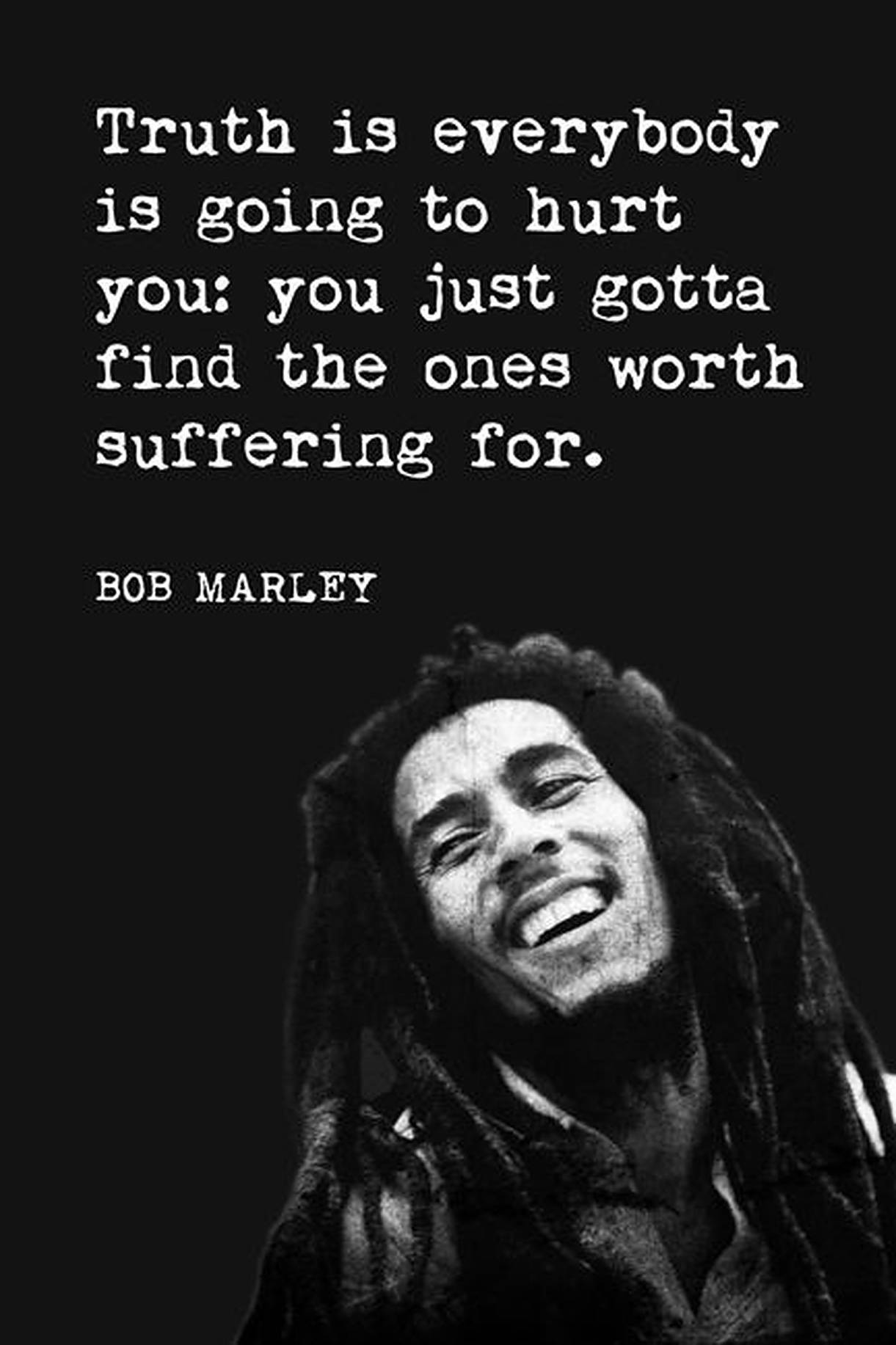 Bob Marley Inspiring Quotes Background
