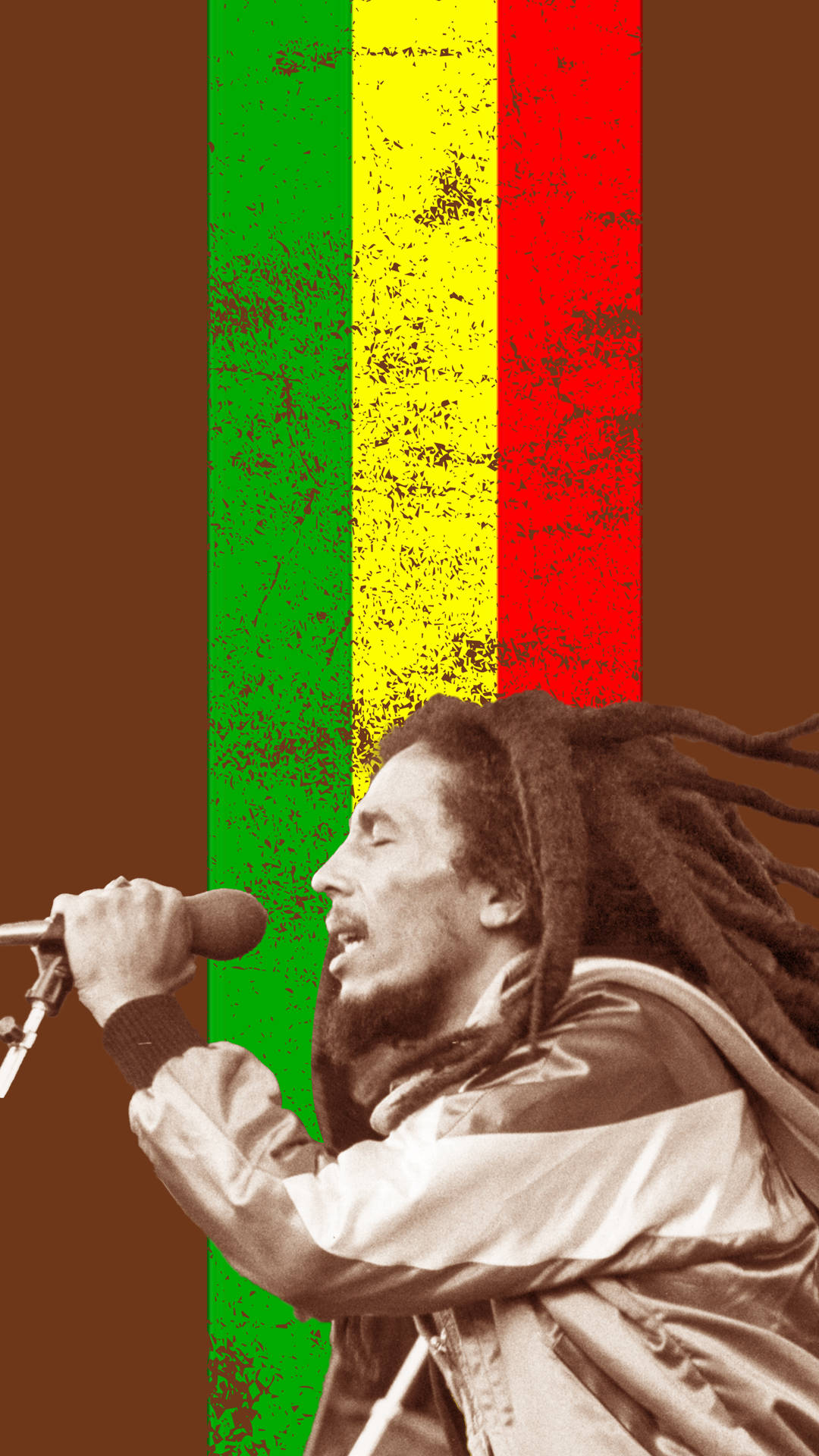 Bob Marley Passionate Singing Background