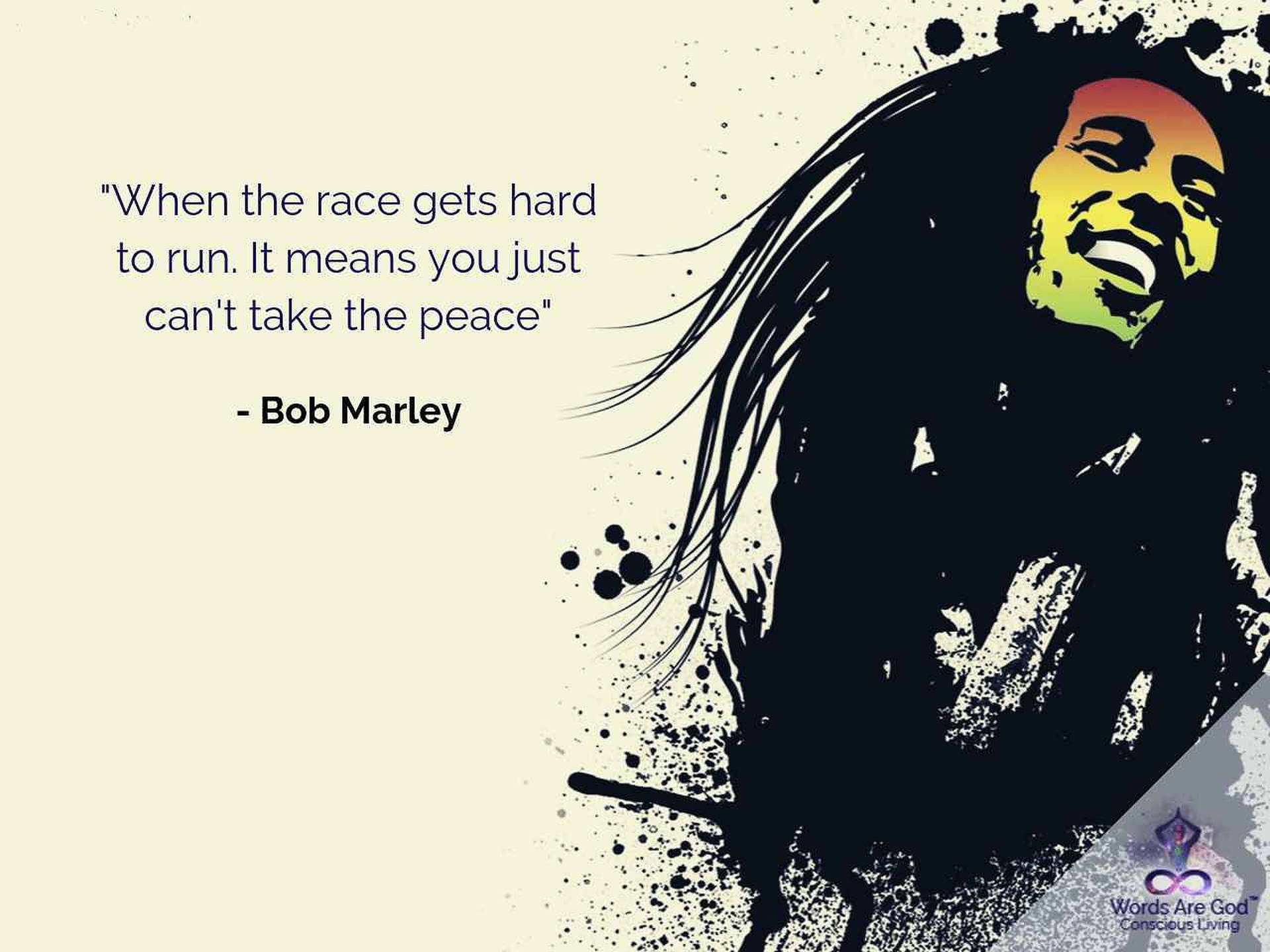 Bob Marley Peace Quotes Background