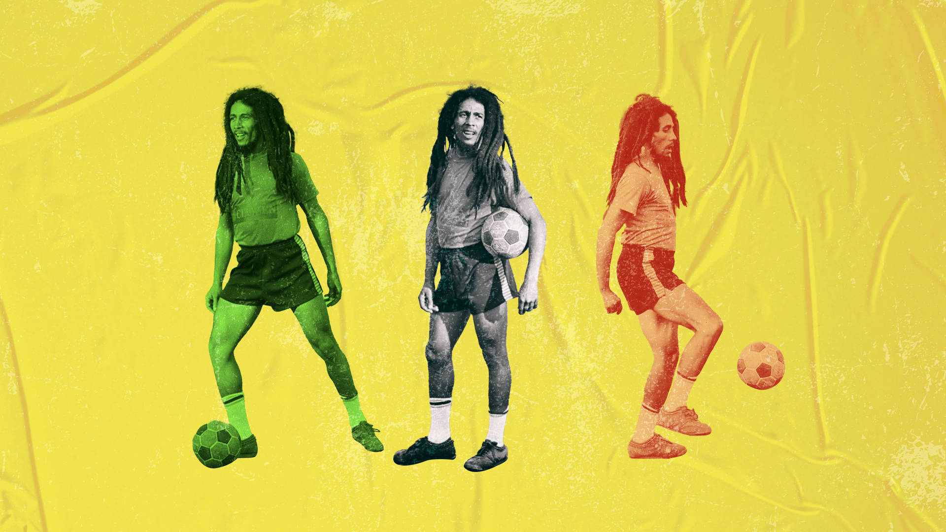 Bob Marley Playing Football Background