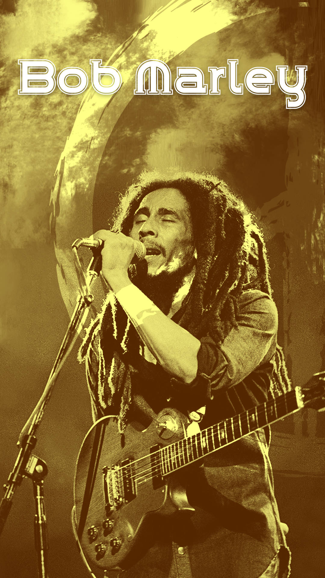 Bob Marley Singing Into Microphone