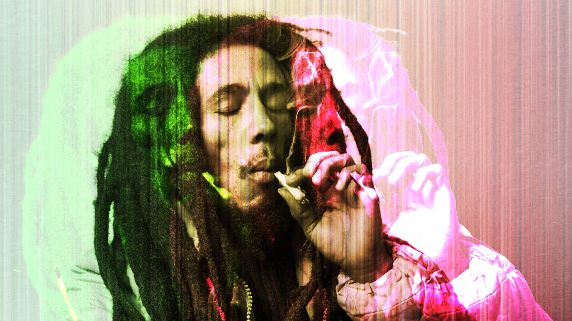 Bob Marley Smoking A Joint Background