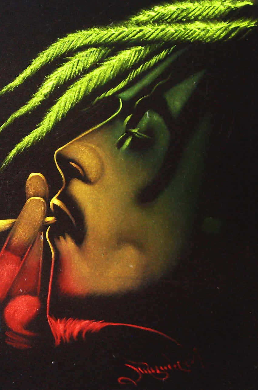 Bob Marley Smoking Joint Background